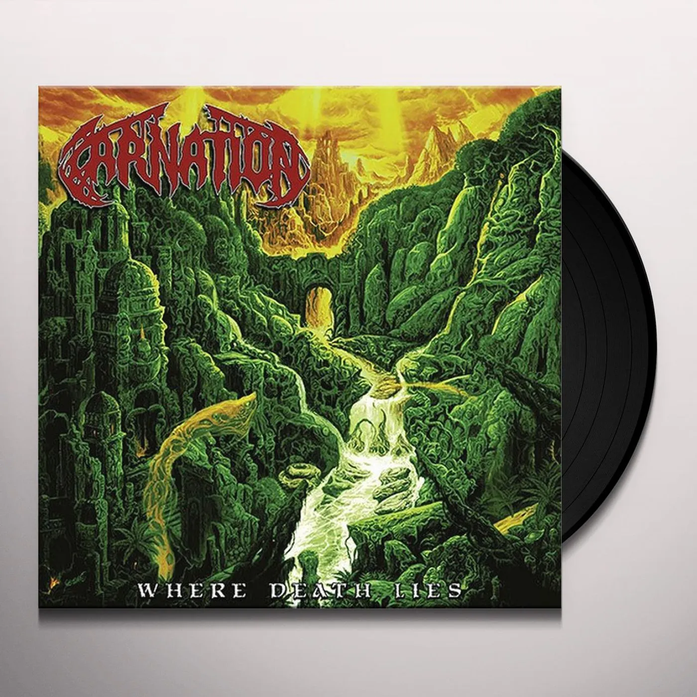Carnation WHERE DEATH LIES (LTD/RED, WHITE & BLACK MARBLED VINYL) Vinyl Record
