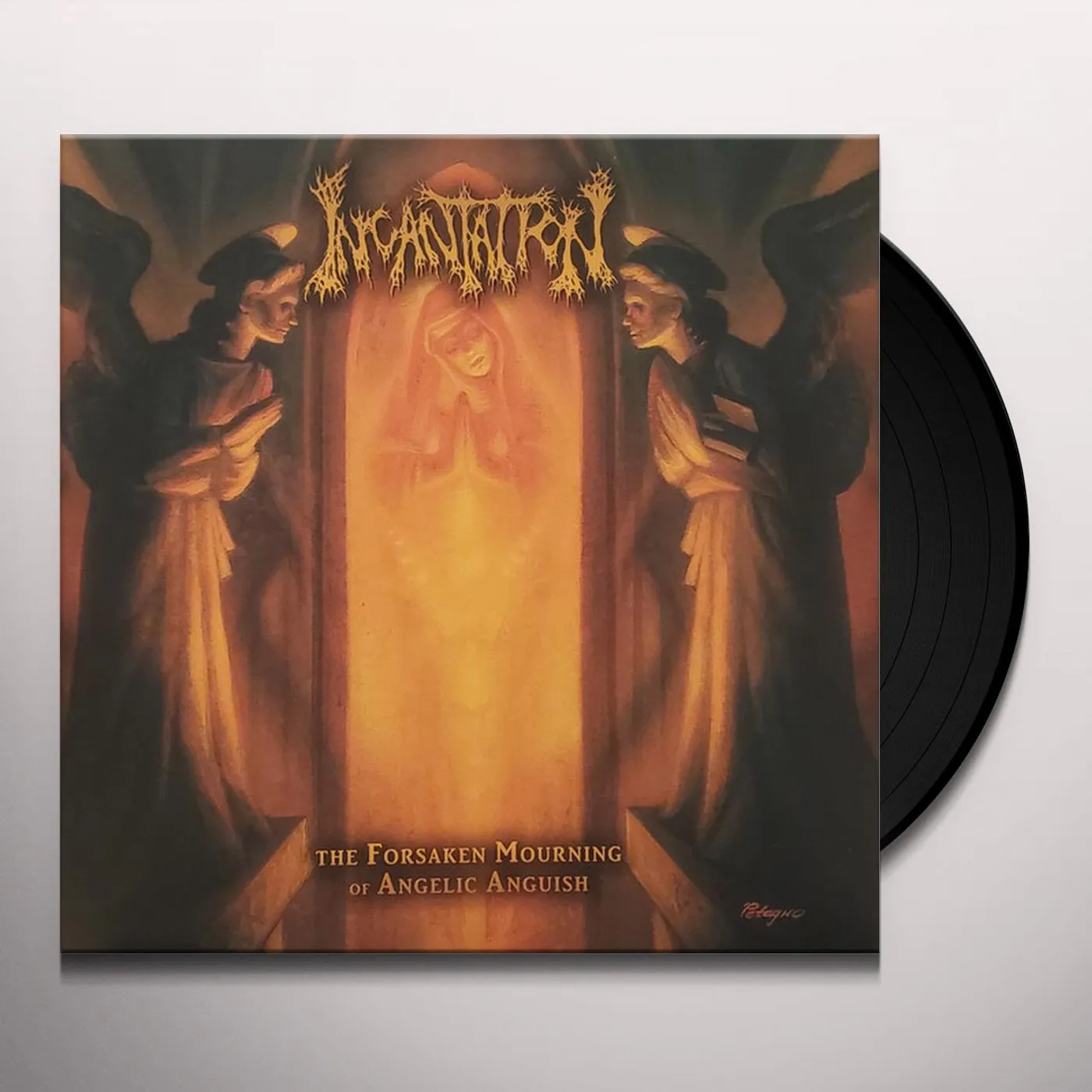 Incantation FORSAKEN MOURNING OF ANGELIC ANGUISH (CUSTOM RIPPLE VINYL) Vinyl Record
