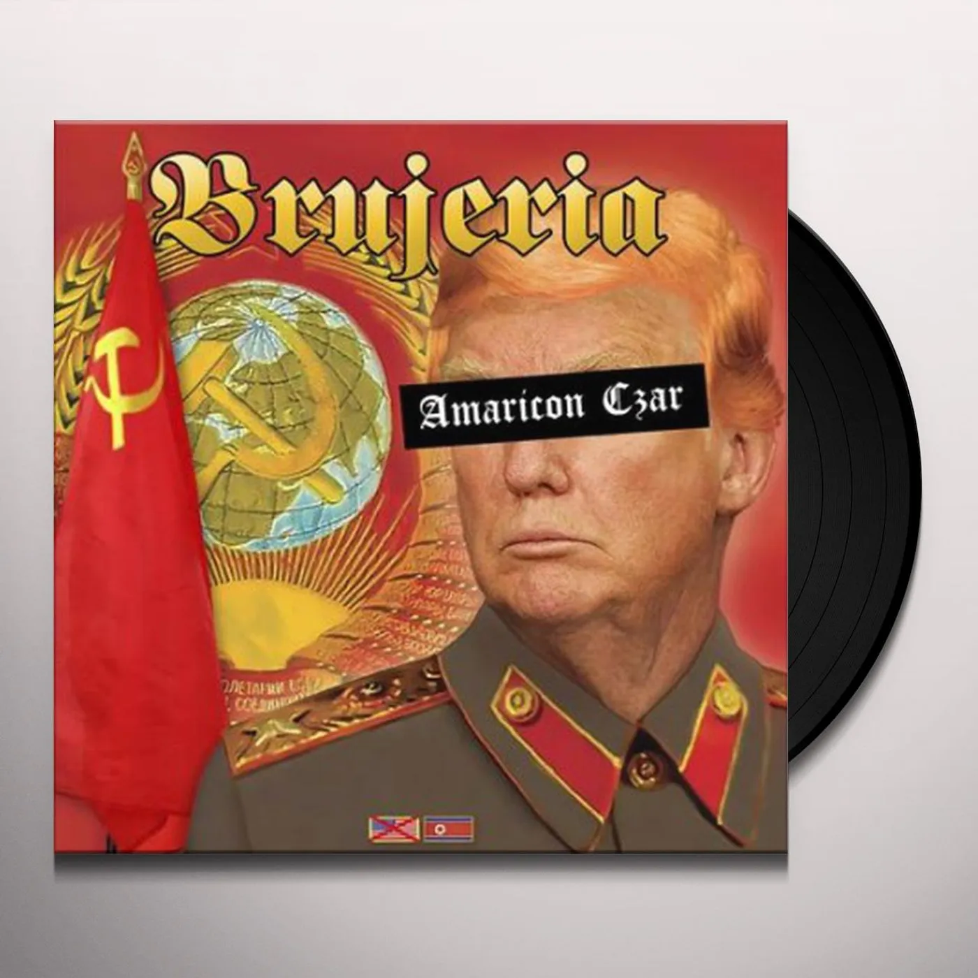 Brujeria Amaricon Czar Mexican Flag Color (Green, Red, White) Vinyl Record