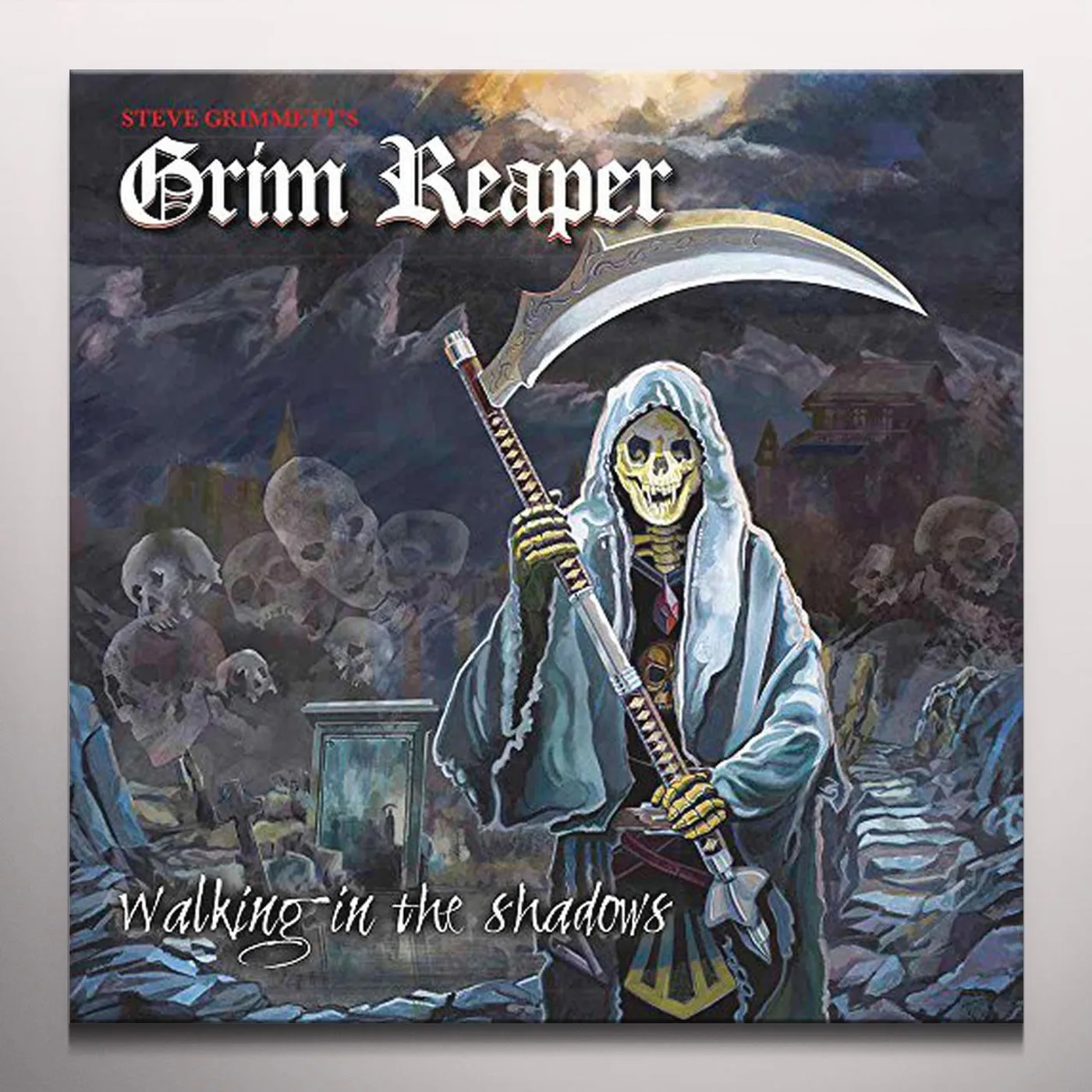 Grim Reaper WALKING IN THE SHADOWS (WHITE VINYL) Vinyl Record