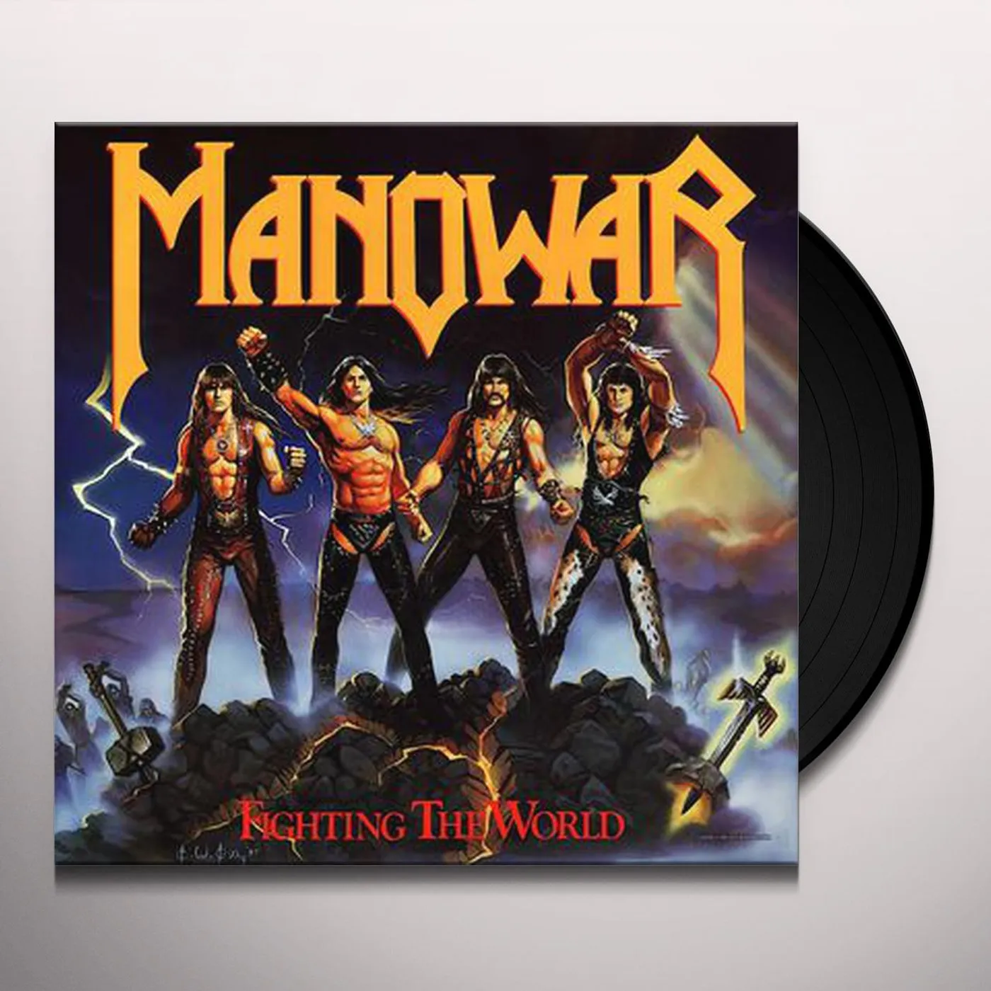 Manowar Fighting The World Vinyl Record