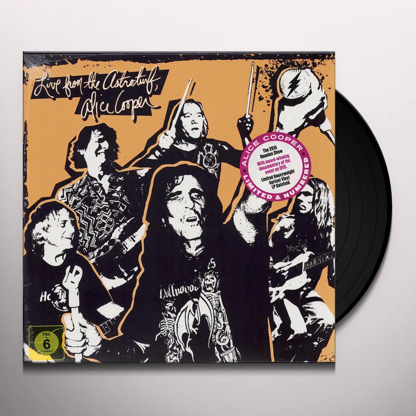 Alice Cooper LIVE FROM THE ASTROTURF (APRICOOT VINYL/DVD) Vinyl Record