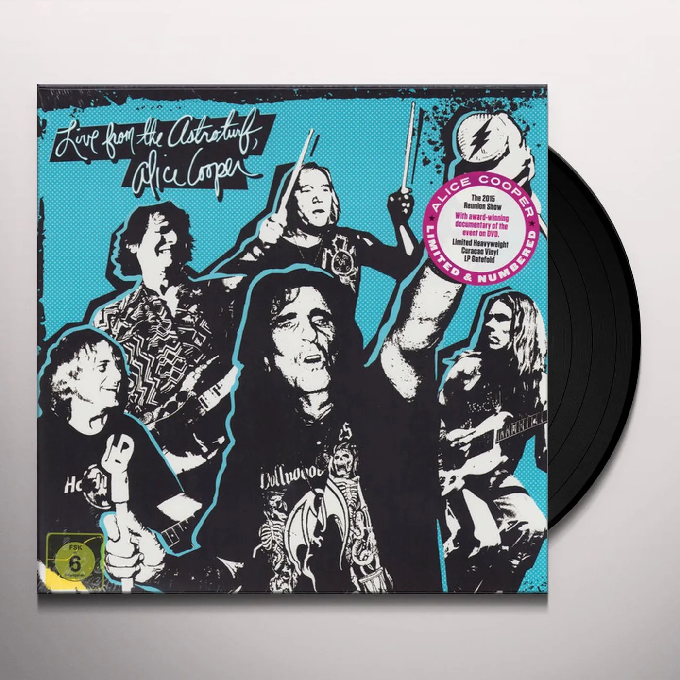 Alice Cooper LIVE FROM THE ASTROTURF (BLUE CURACAO VINYL/LP/DVD) Vinyl Record