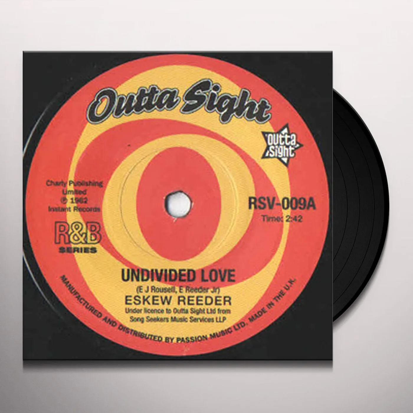 Eskew/Benny Spellman Reeder UNDIVIDED LOVE/FORTUNE TELLER Vinyl Record