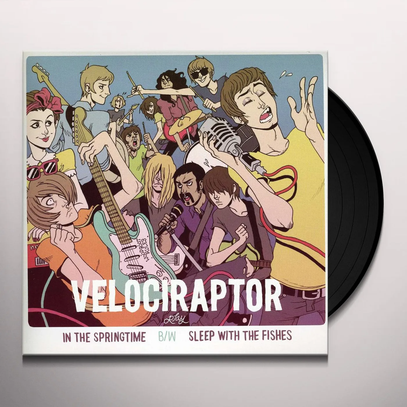 Velociraptor IN THE SPRINGTIME / SLEEPS WITH THE FISHES Vinyl Record