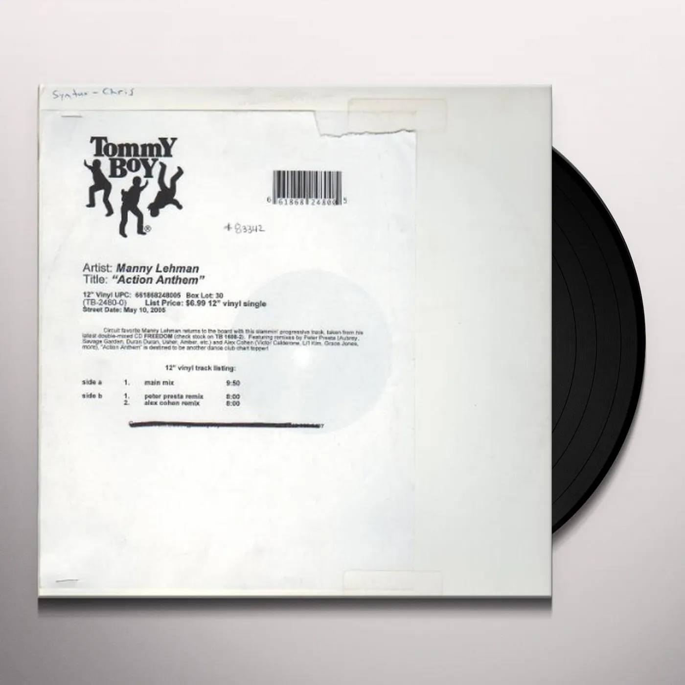 Manny Lehman Action Anthem Vinyl Record