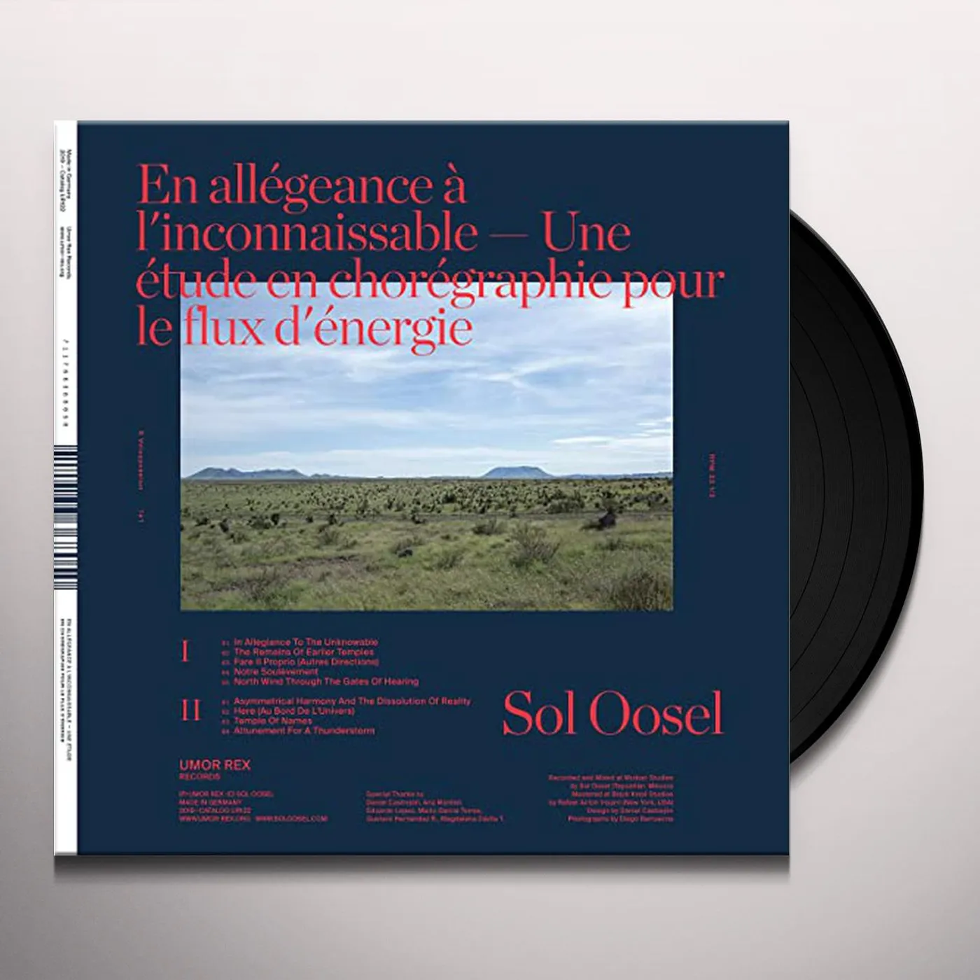 Sol Oosel EN ALLEGEANCE A L'INCONNAISSABLE -- UNE ETUDE EN CHOREGRAPHIE POUR LE FLUX D'ENERGIE Vinyl Record