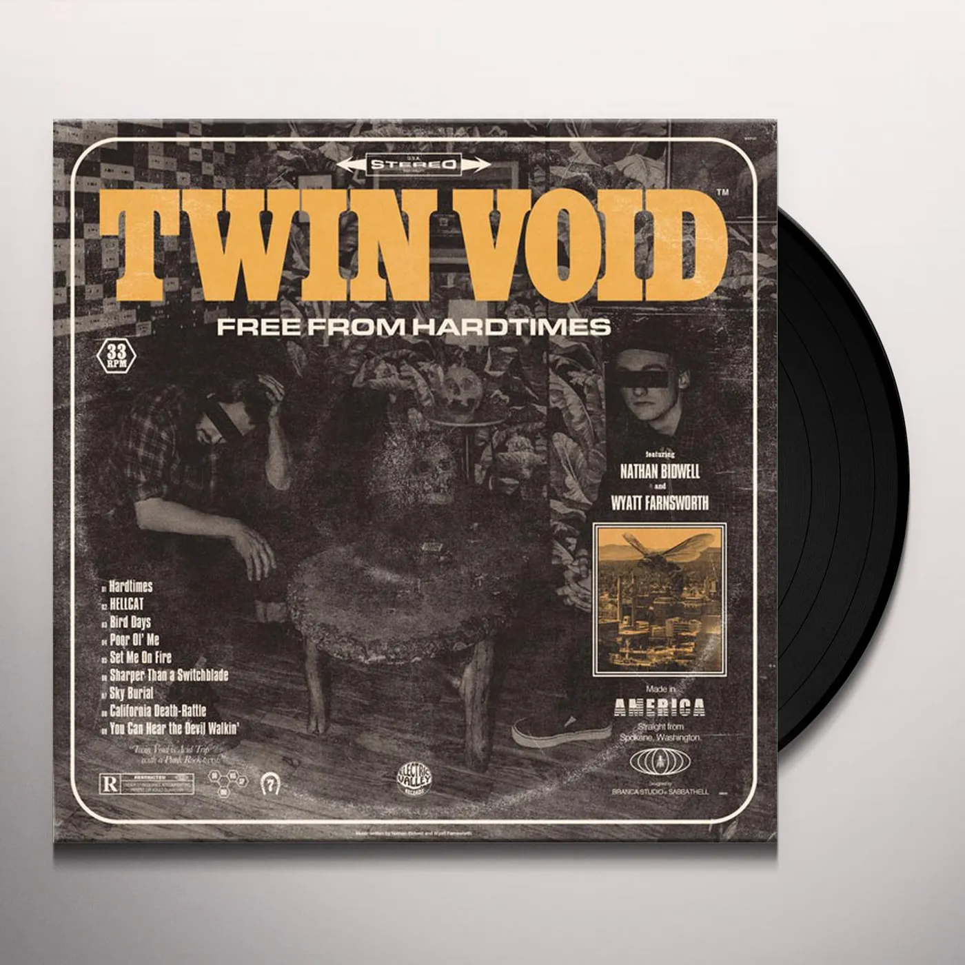 Twin Void FREE FROM HARDTIMES (RED VINYL) Vinyl Record