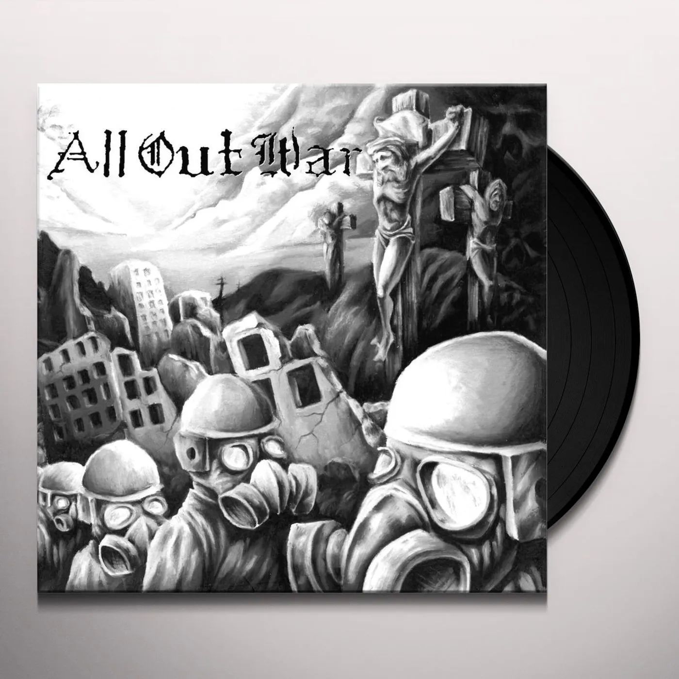 All Out War FOR THOSE WHO WERE CRUCIFIED Vinyl Record