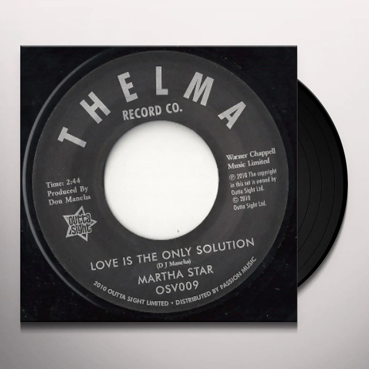 Martha Star LOVE IS THE ONLY SOLUTION/NO PART TIME LOVE FOR ME Vinyl Record