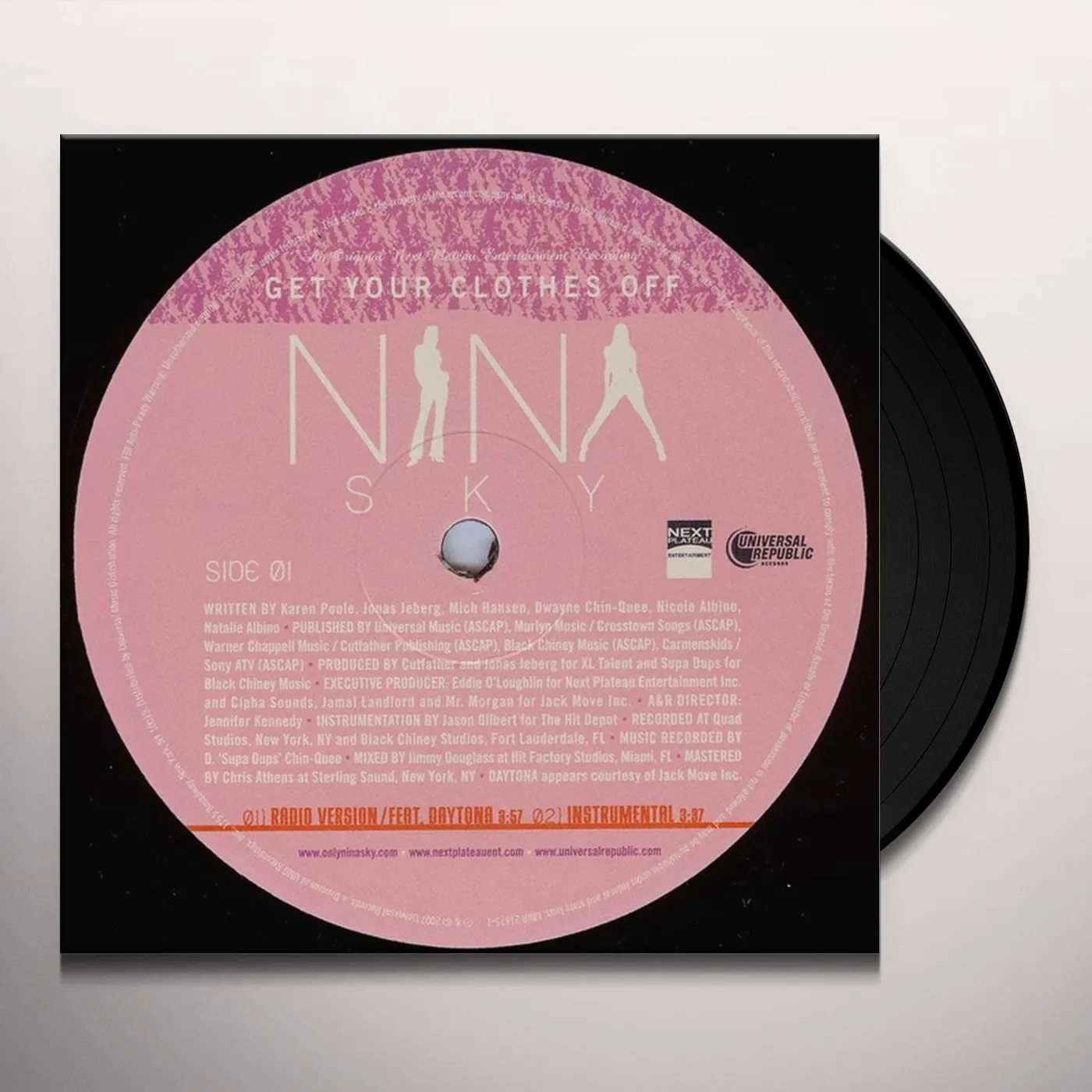 Nina Sky Get Your Clothes Off Vinyl Record
