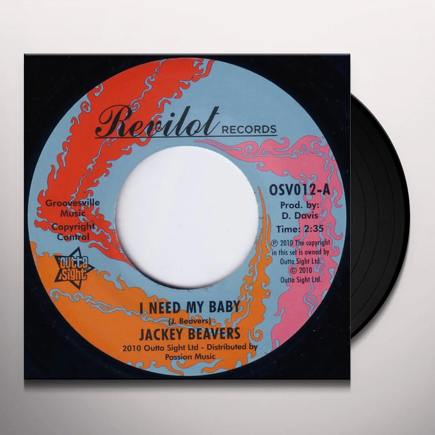 Jackey Beavers I NEED MY BABY / A LOVE THAT NEVER GROWS COLD Vinyl Record