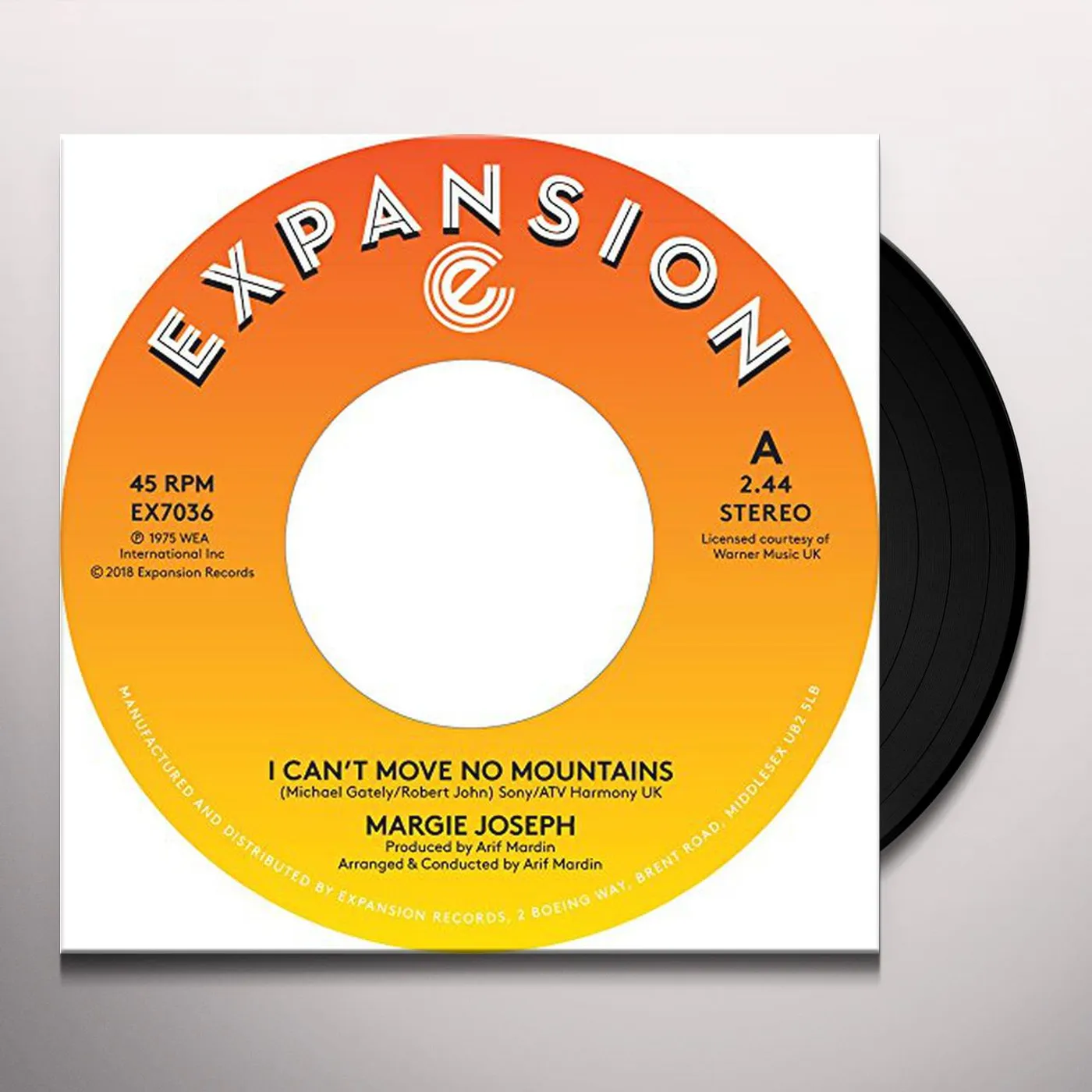 Margie Joseph I CAN'T MOVE NO MOUNTAINS / COME ON BACK TO ME Vinyl Record