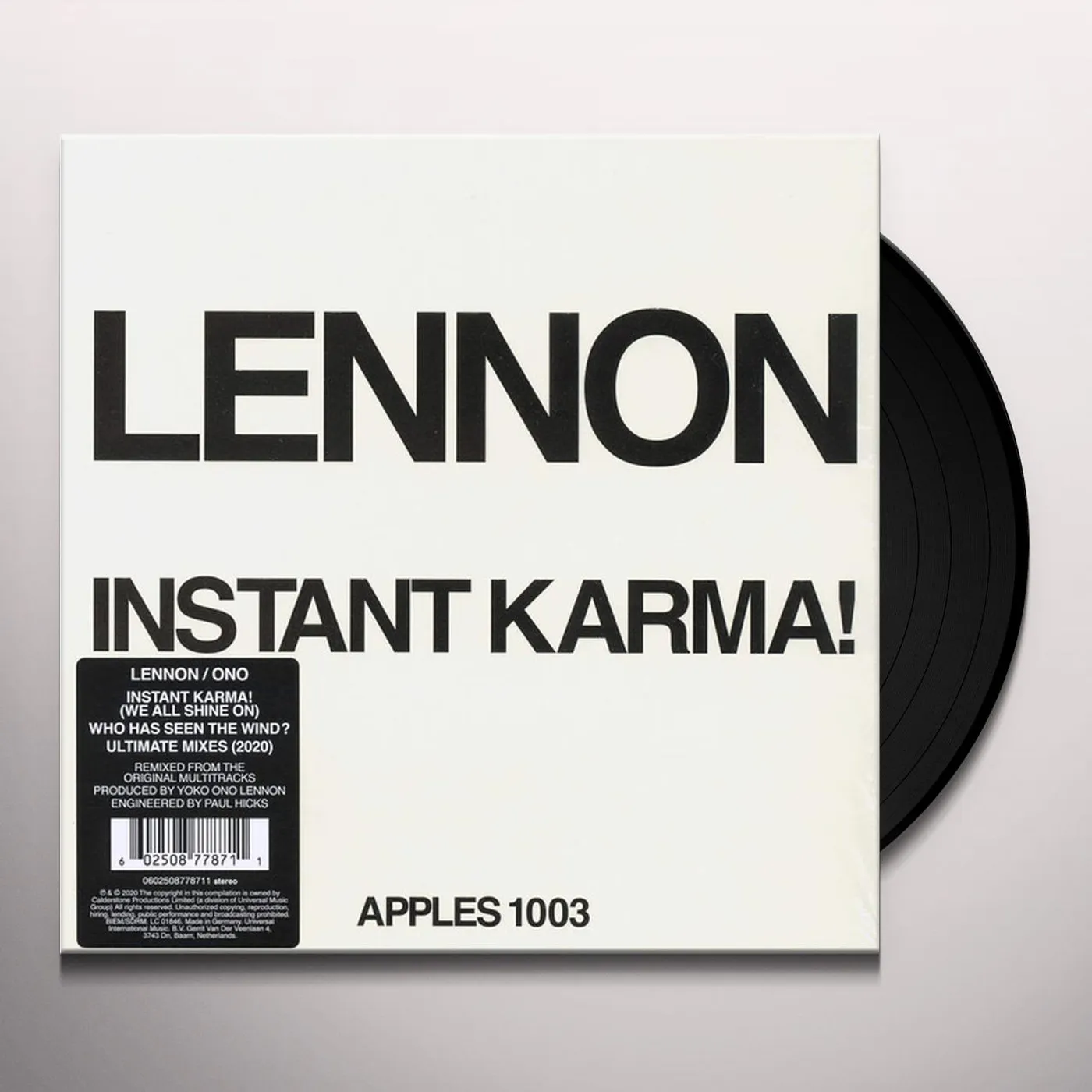 Lennon / Ono With The Plastic Ono Band Instant Karma (2020 Ultimate Mixes) Vinyl Record