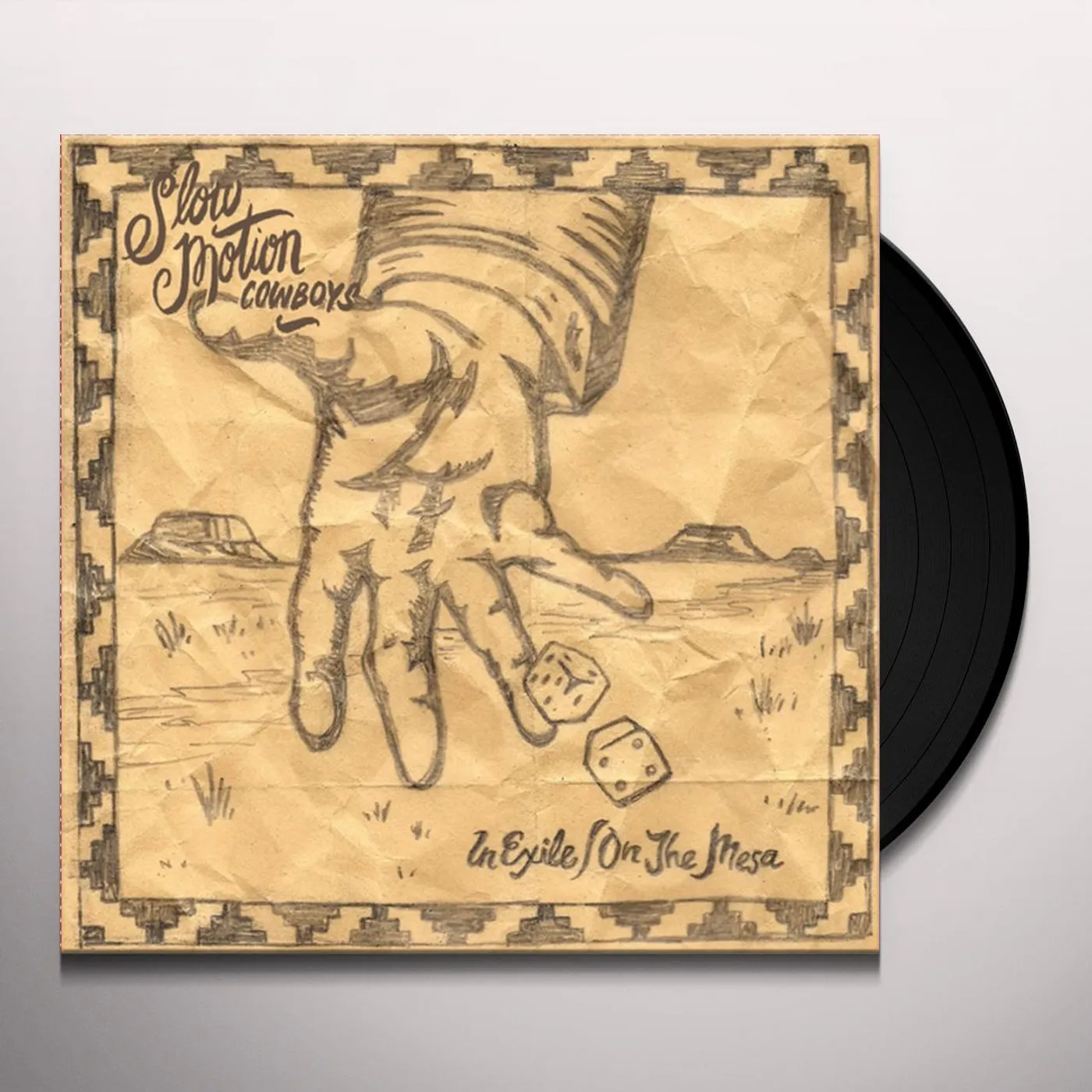 Slow Motion Cowboys IN EXILE / ON THE MESA Vinyl Record