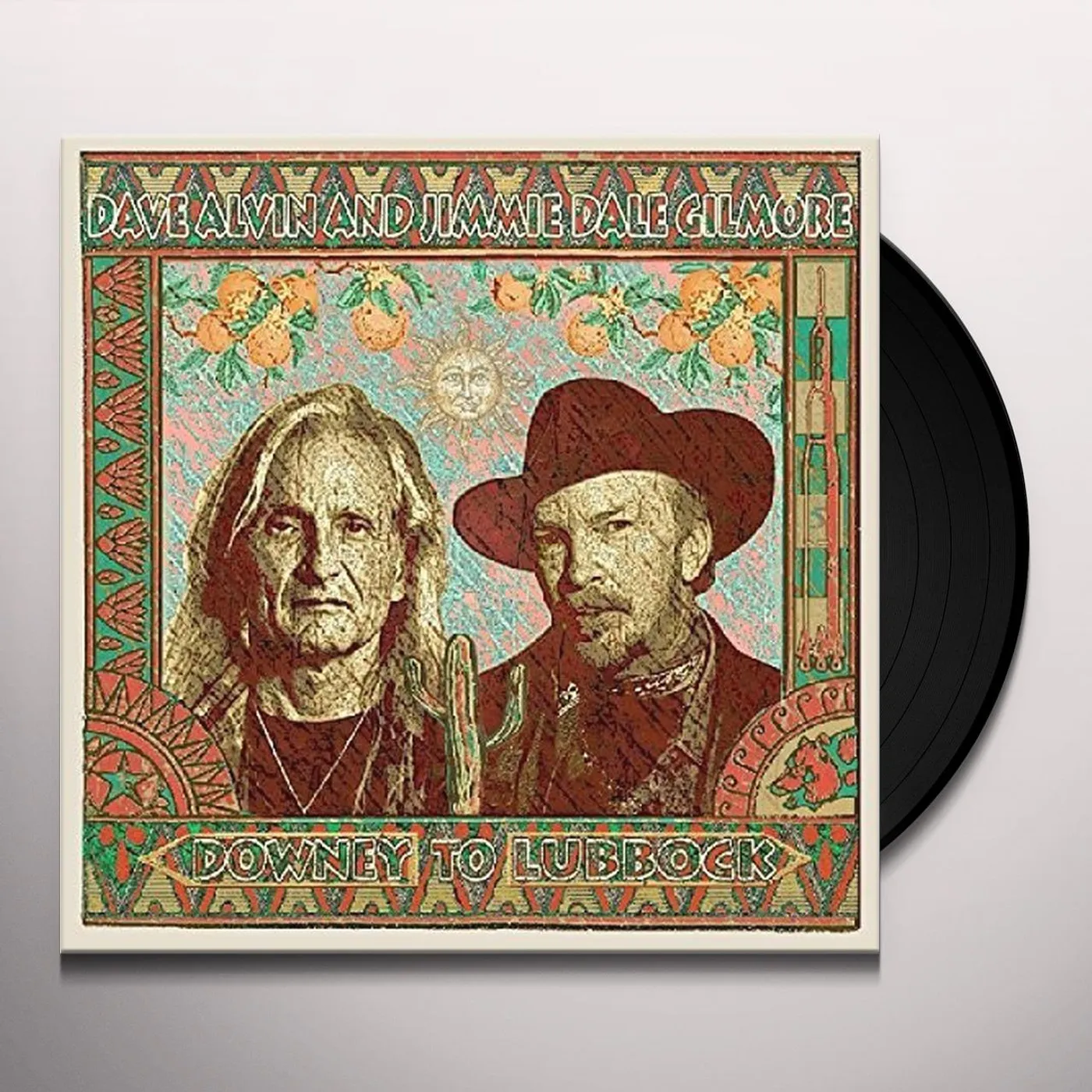 Dave Alvin and Jimmie Dale Gilmore Downey to Lubbock Vinyl Record