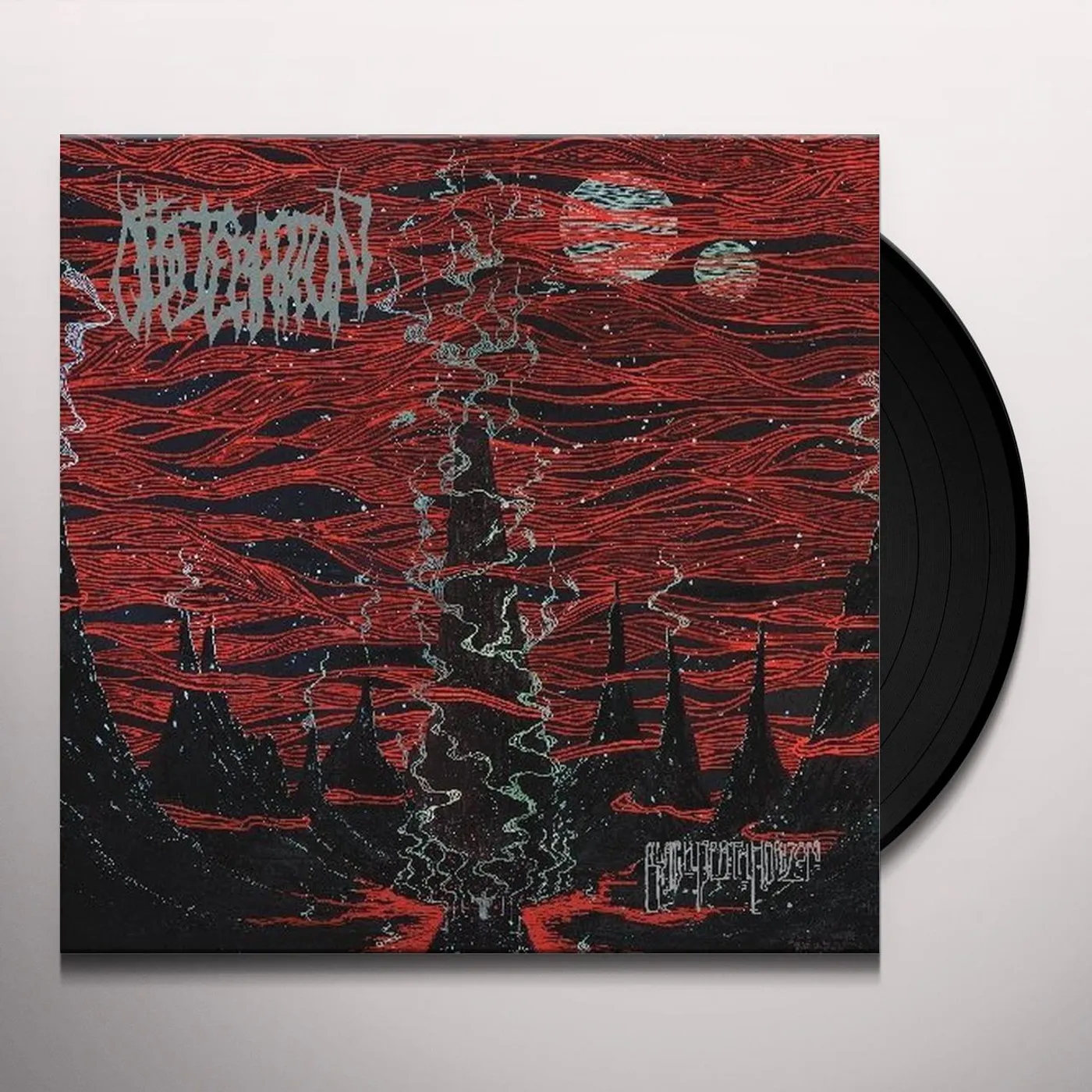 Obliteration BLACK DEATH HORIZON (BLACK WITH RED SPLAT) Vinyl Record