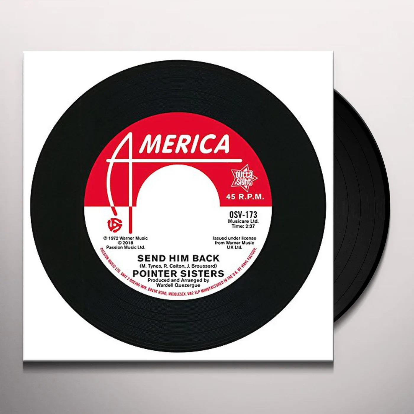 The Pointer Sisters Send Him Back / You Got To Pay Your Dues Vinyl Record