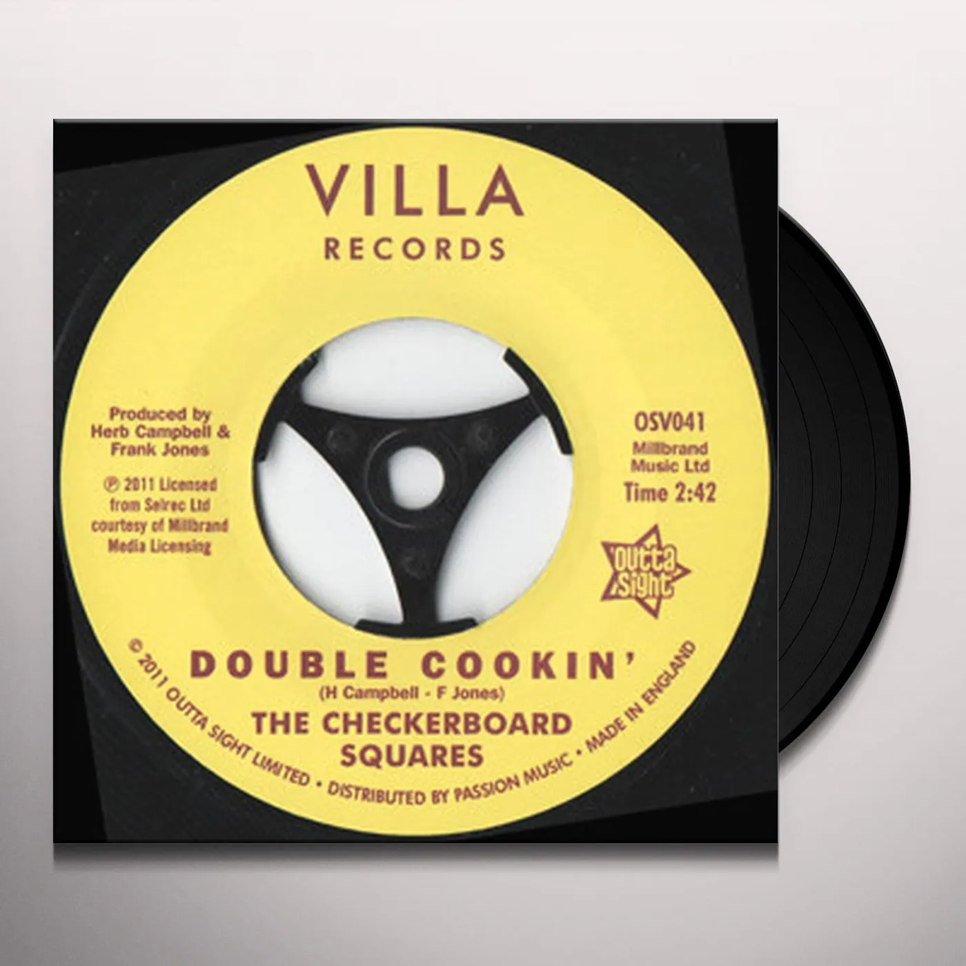 The Checkerboard Squares DOUBLE COOKIN/A DAY IN SAUSALITO Vinyl Record