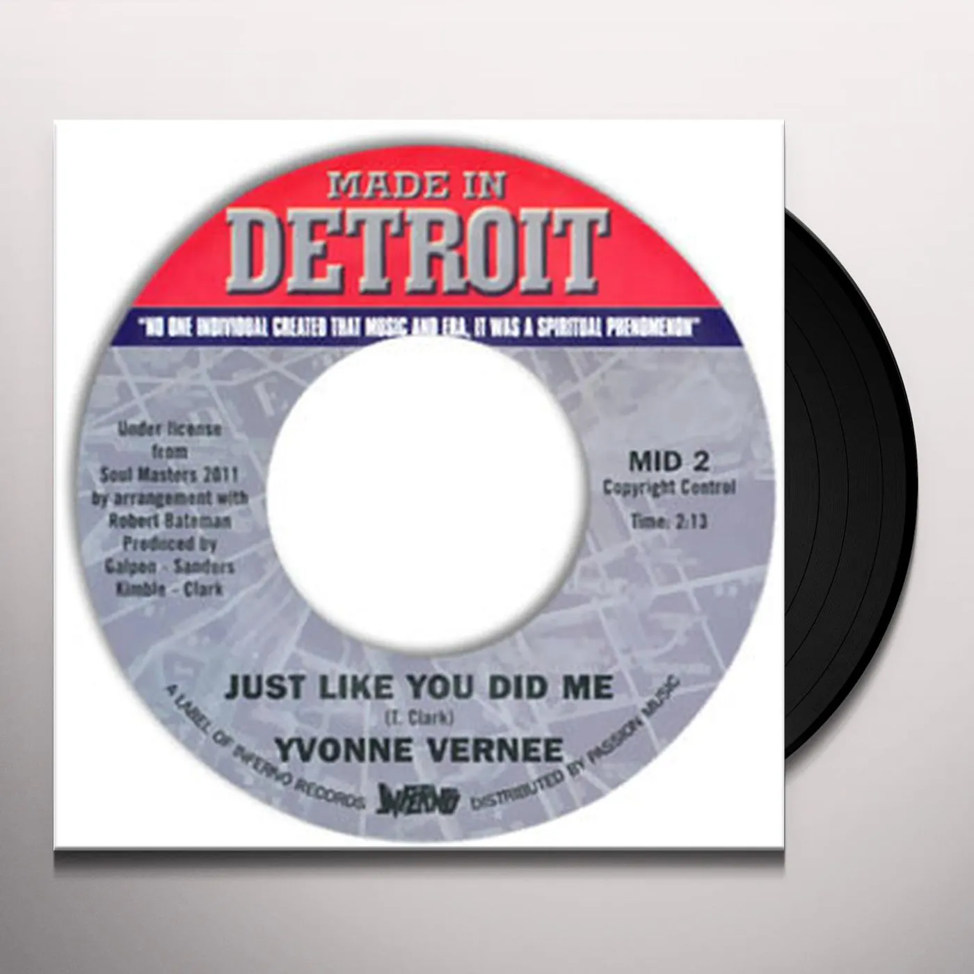 Yvonne Vernee JUST LIKE YOU DID ME Vinyl Record