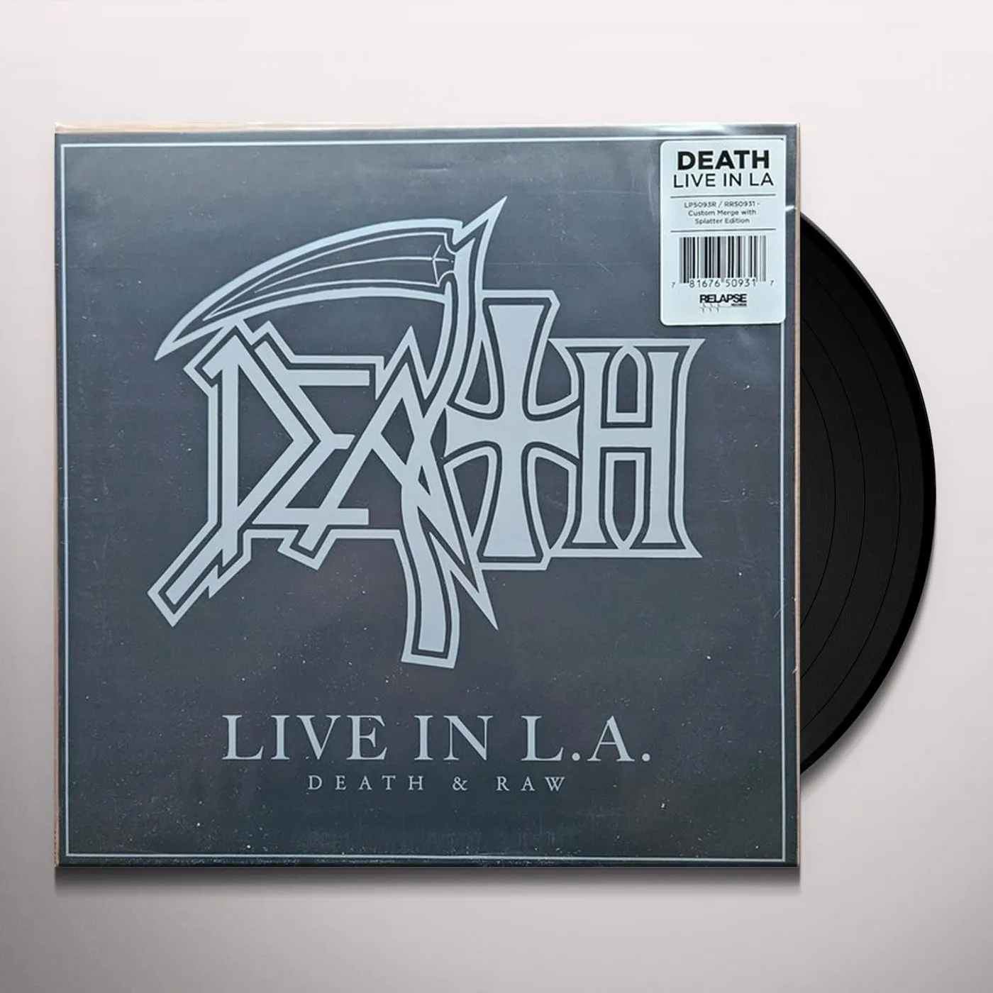 Death LIVE IN L.A. (2LP/BLACK & SILVER MEGE W/ BLACK & SILVER SPLATTER VINYL) Vinyl Record