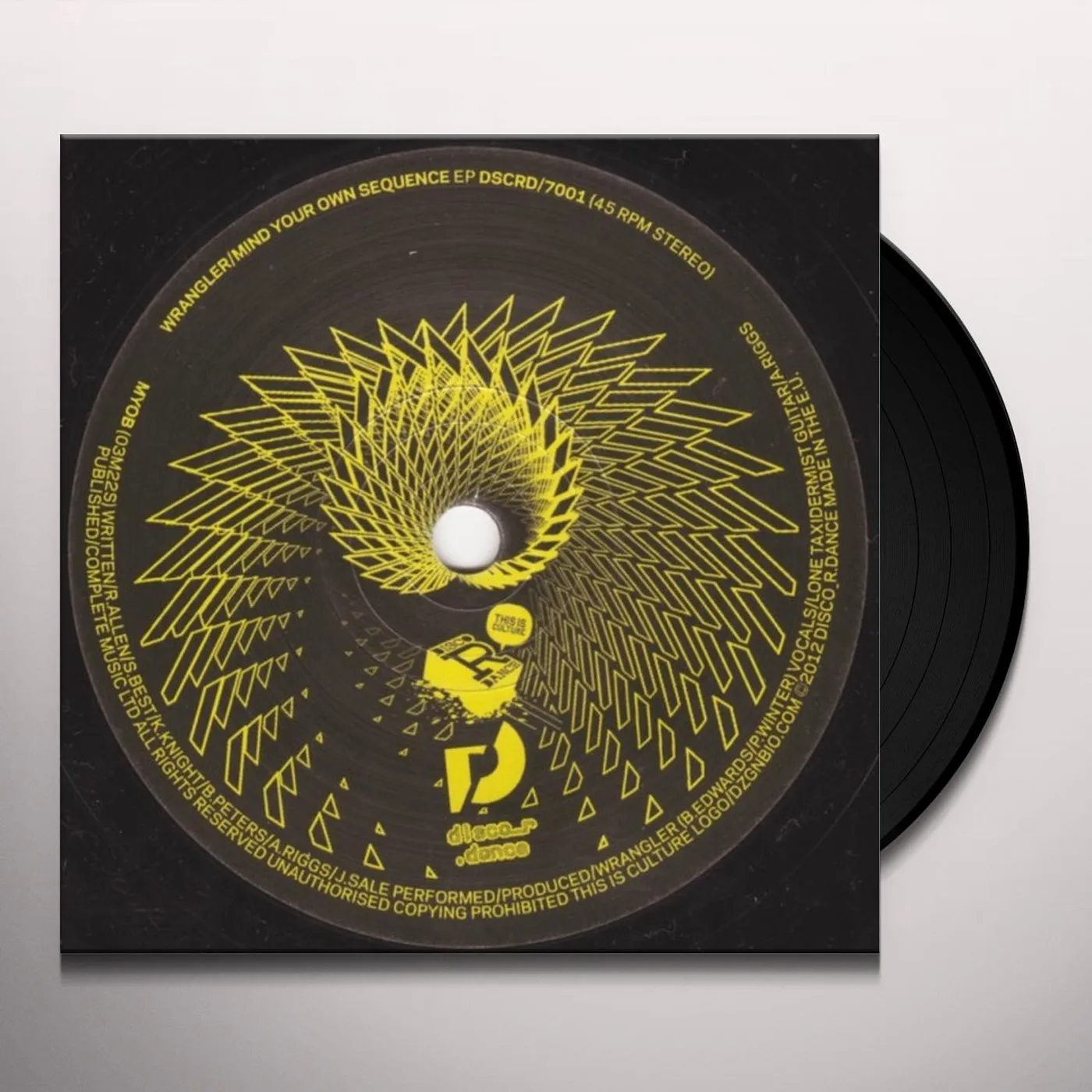 Wrangler MIND YOUR OWN SEQUENCE EP. Vinyl Record - UK Release