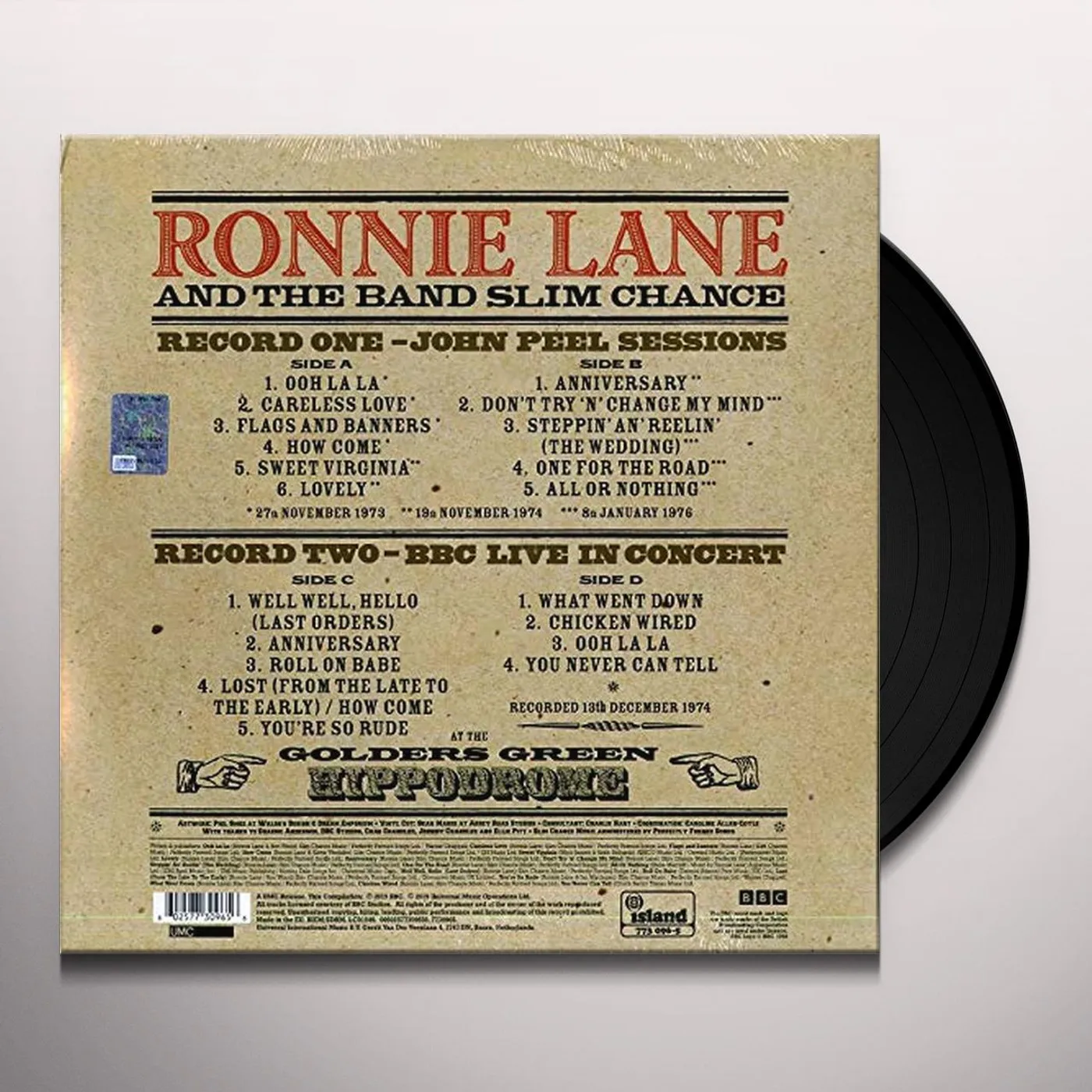 Ronnie Lane AT THE BBC Vinyl Record
