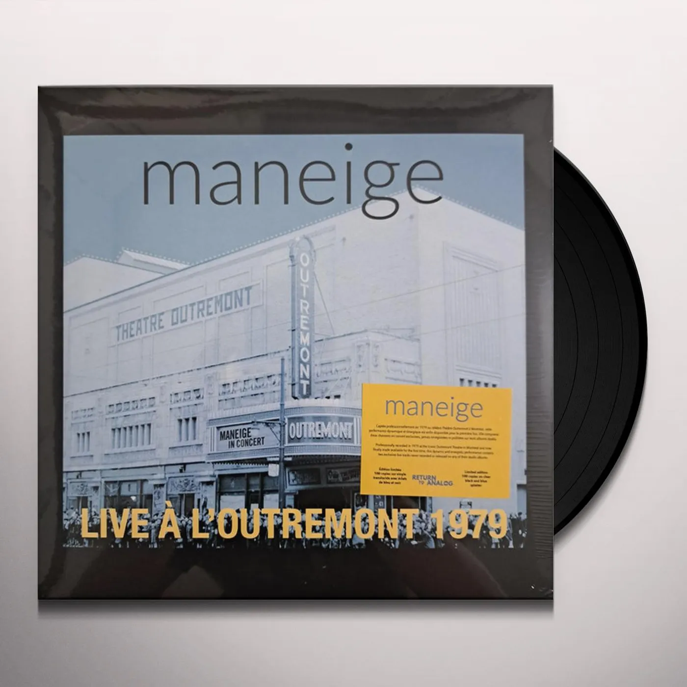 Maneige LIVE A L OUTREMONT Vinyl Record