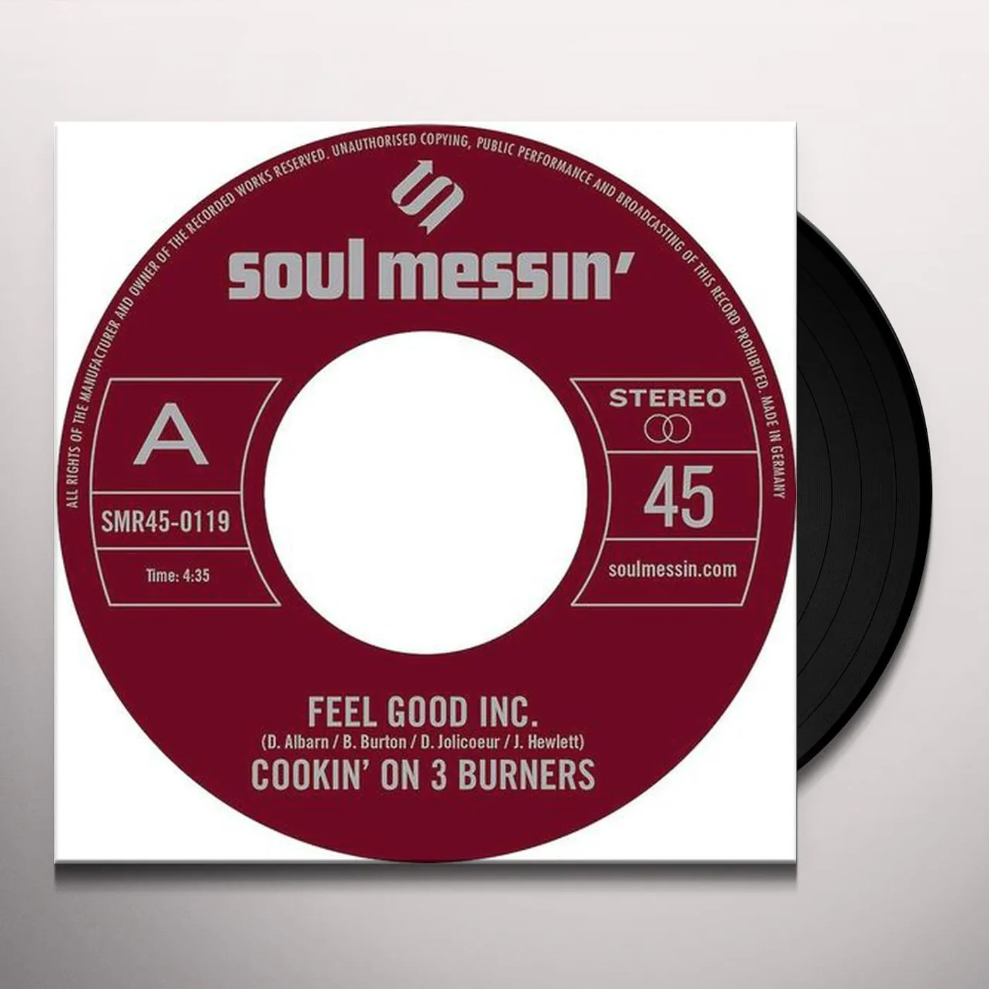 Cookin' On 3 Burners Feel good inc. / cars Vinyl Record