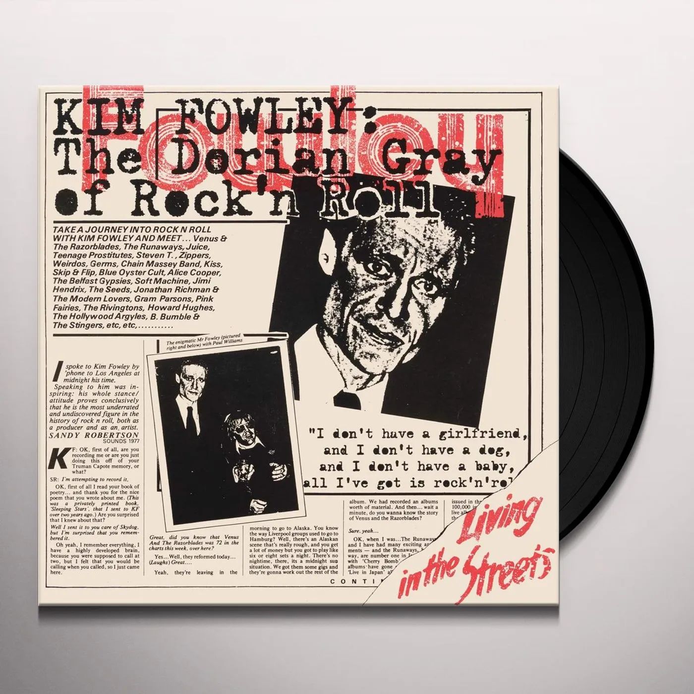 Kim Fowley Living In The Streets Vinyl Record