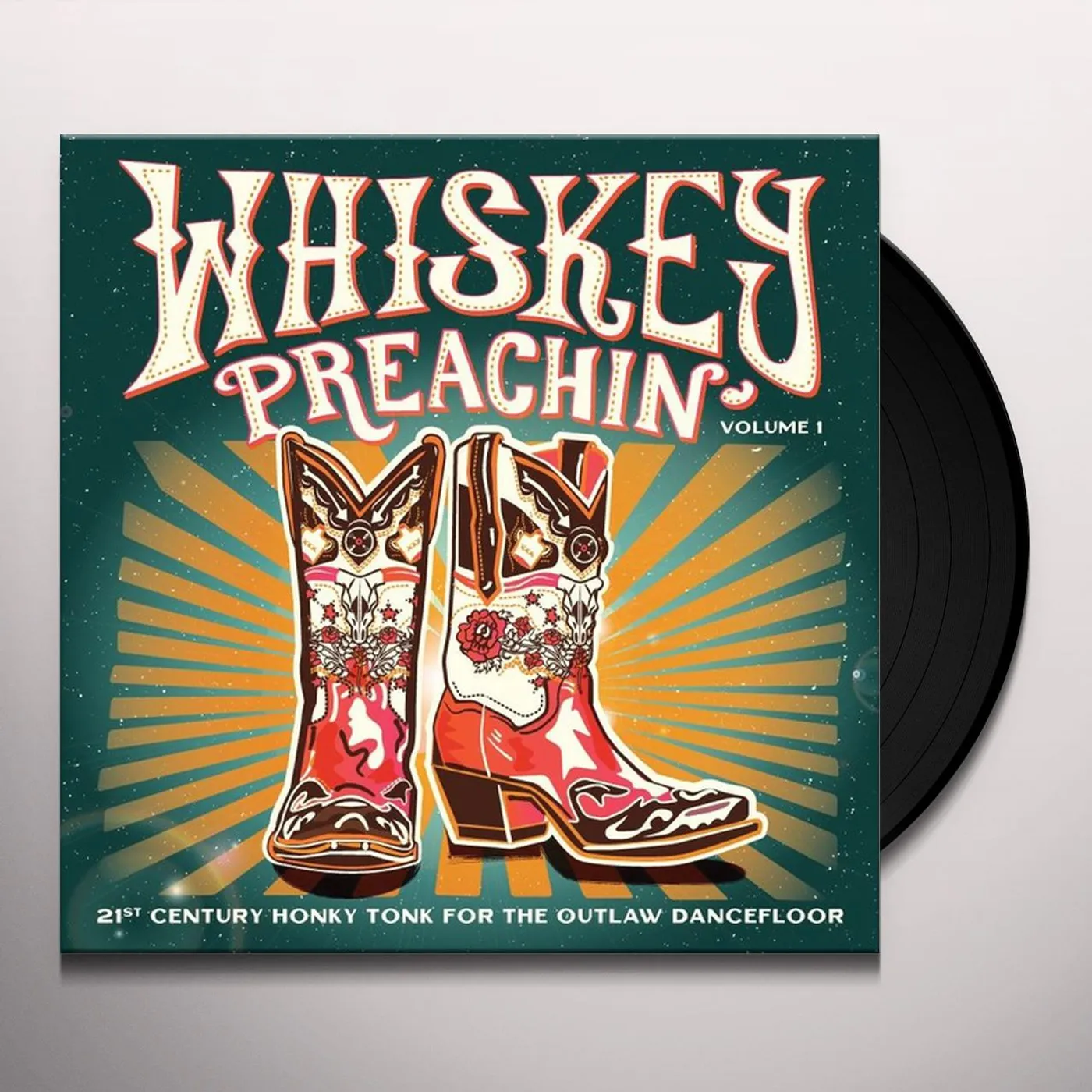Various Artists Whiskey Preachin' Volume 1: 21st Century Honky Tonk for the Outlaw Dancefloor Vinyl Record
