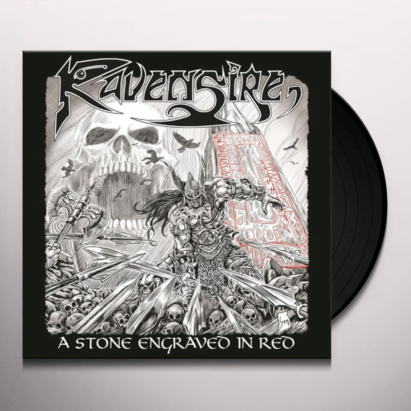 Ravensire Stone Engraved In Red Vinyl Record