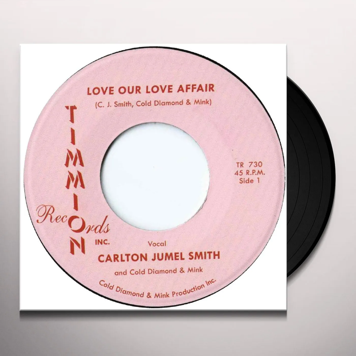 Carlton Jumel Smith Love Our Love Affair/Instrumental Vinyl Record
