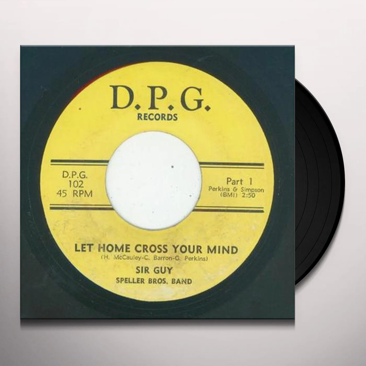 Sir Guy I NEED YOU BABY/LET HOME CROSS YOUR MIND Vinyl Record - UK Release