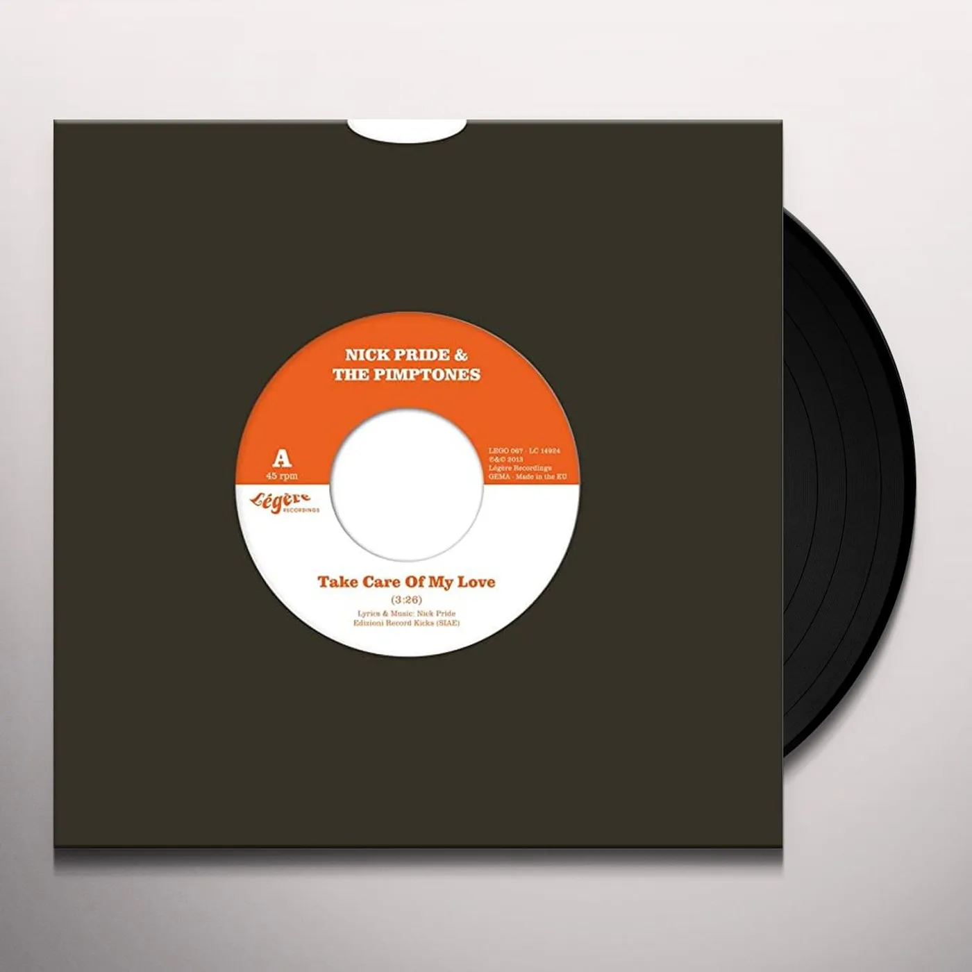 Nick Pride & The Pimptones TAKE CARE OF MY LOVE Vinyl Record - UK Release