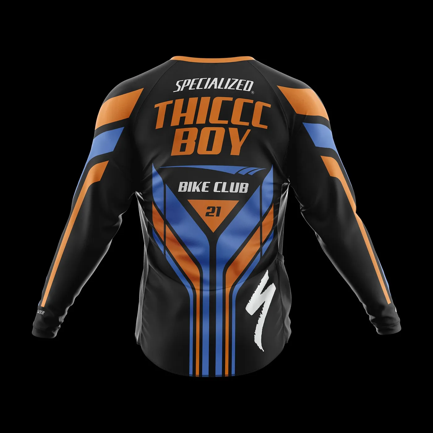 Brendan Schaub Thicccc Boy x Specialized Long Sleeve Orange Jersey