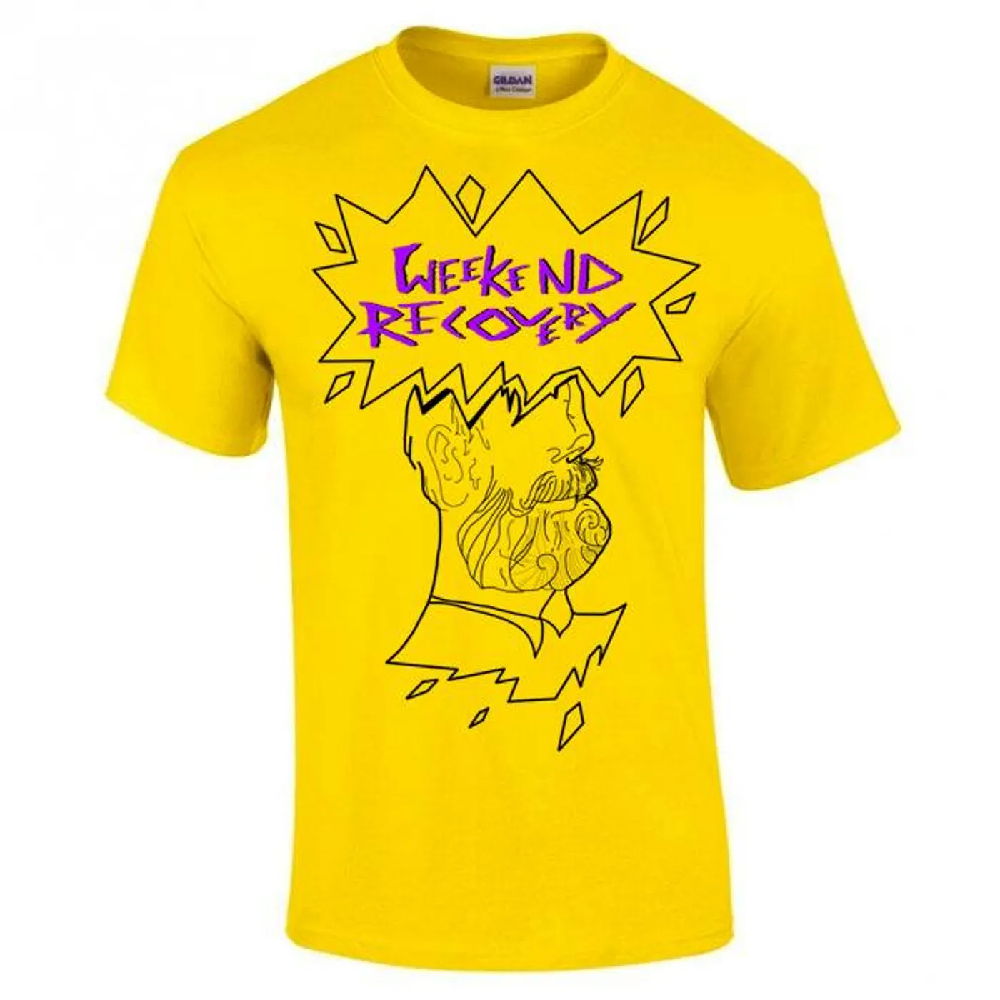 Last few! SMALL ONLY. Weekend Recovery "Guy" or "Girl" T-Shirt in Yellow