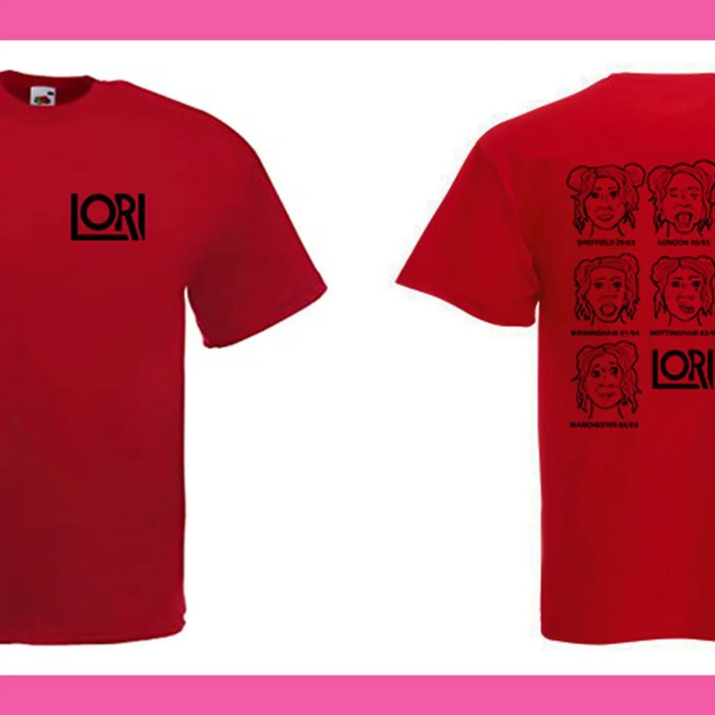 Lori - 2021 Tour Dates T-Shirt in Red w/ Back Print