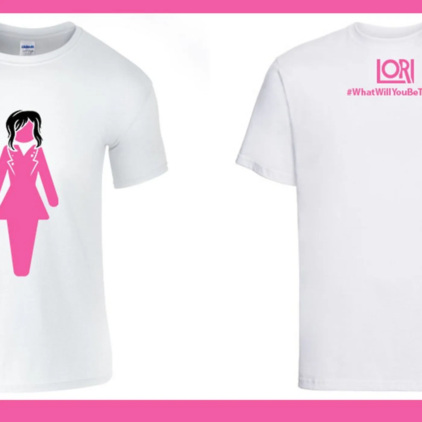 Lori - 'What Will You Be Today?' White T-Shirt w/ Back Print
