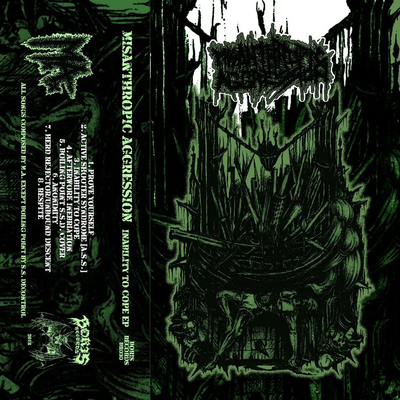 Misanthropic Aggression ‎– Inability To Cope cassette