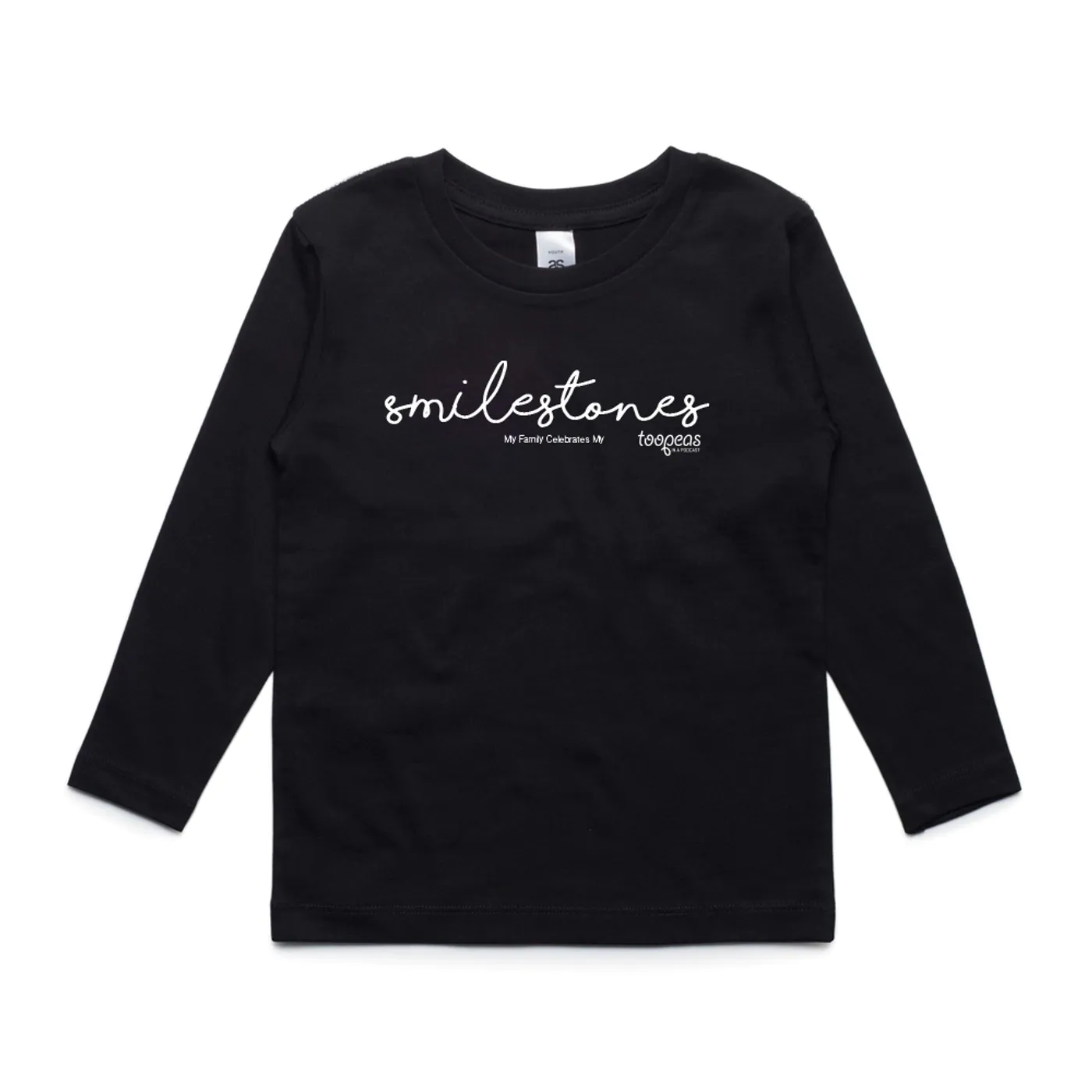 Too Peas In A Podcast Smilestones Kids Long Sleeve