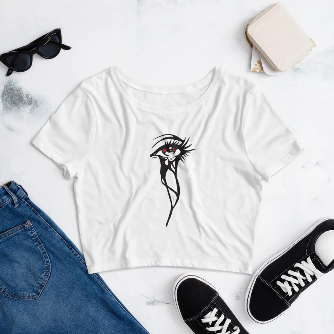 Di WAV DARK - Crop Tee