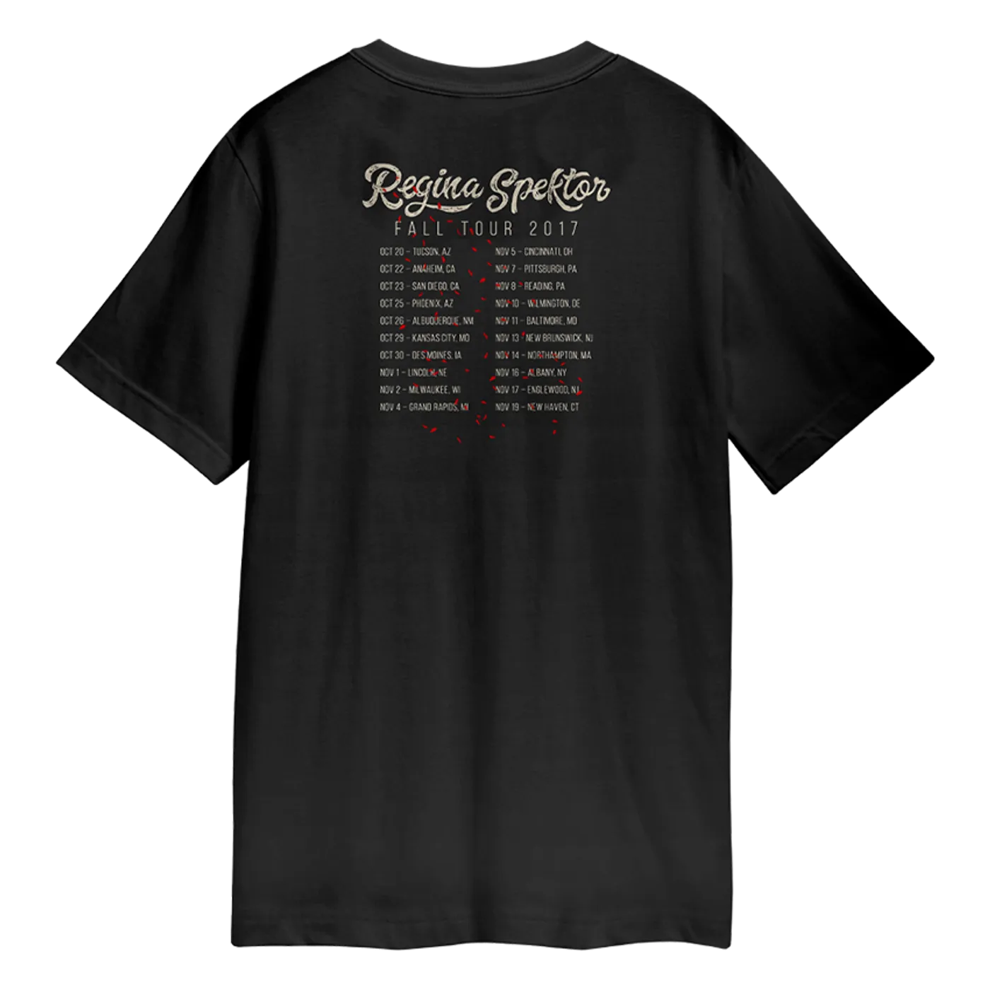 Regina Spektor Piano Petals Fall Tour 2017 T-Shirt