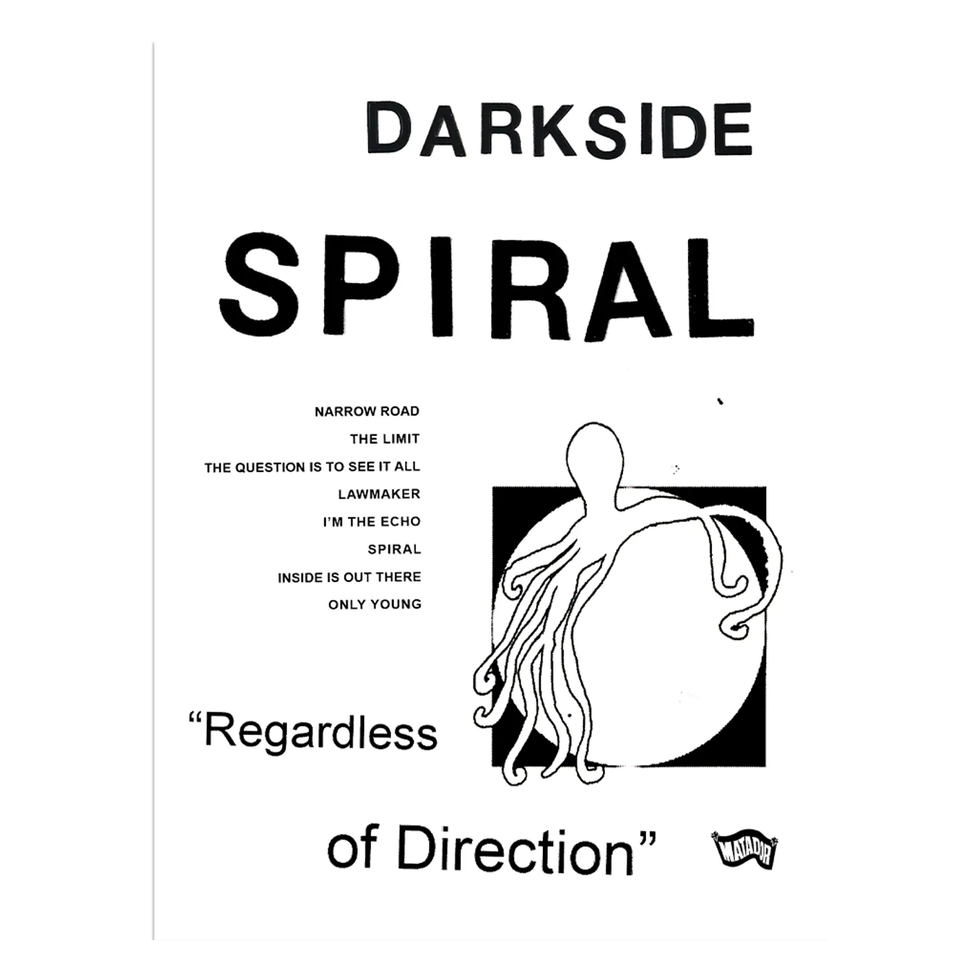 DARKSIDE Regardless of Direction WHITE Poster