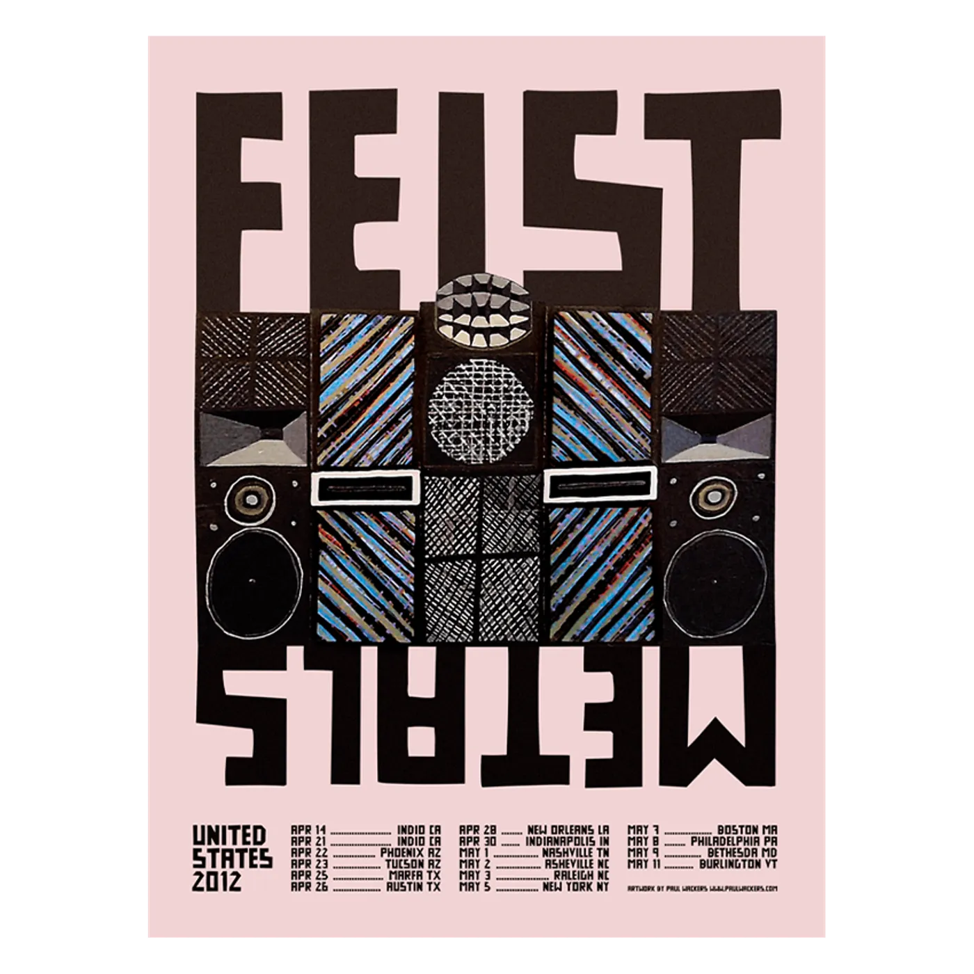 Feist US Spring Tour 2012 Art Print