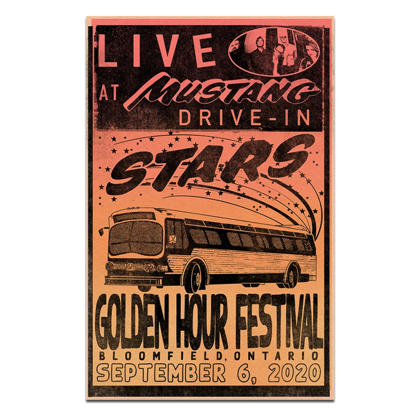 Stars Mustang Drive-In Bloomfield, ON Poster - September 6, 2020