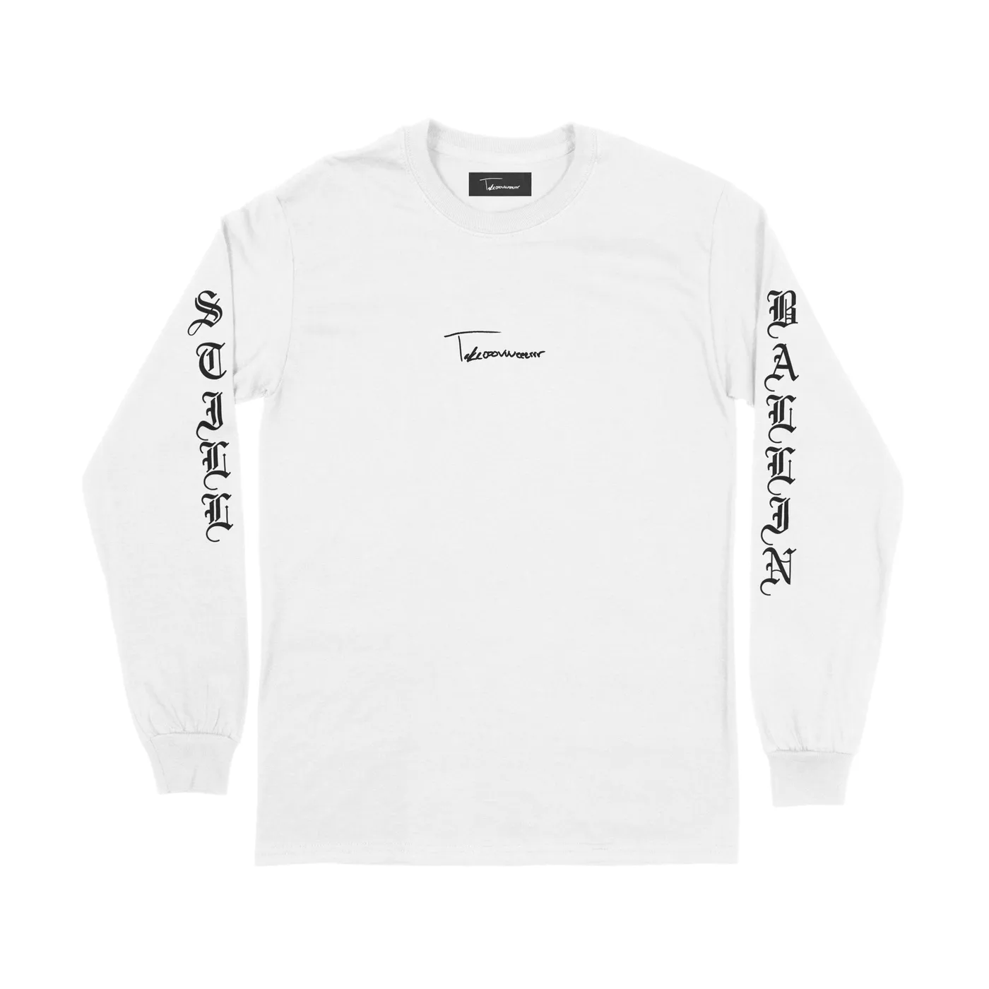 Taylor J Still Ballin L/S Tee (White/Black)