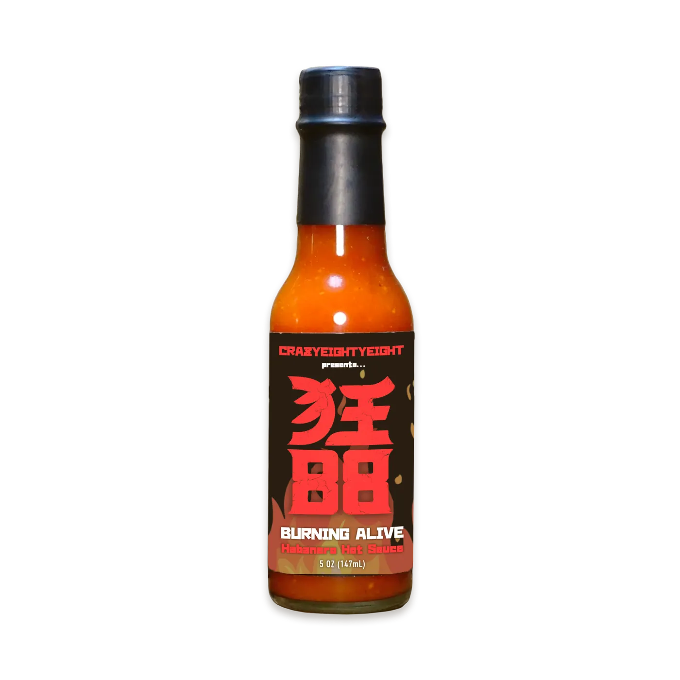 CrazyEightyEight Burning Alive Habanero Hot Sauce