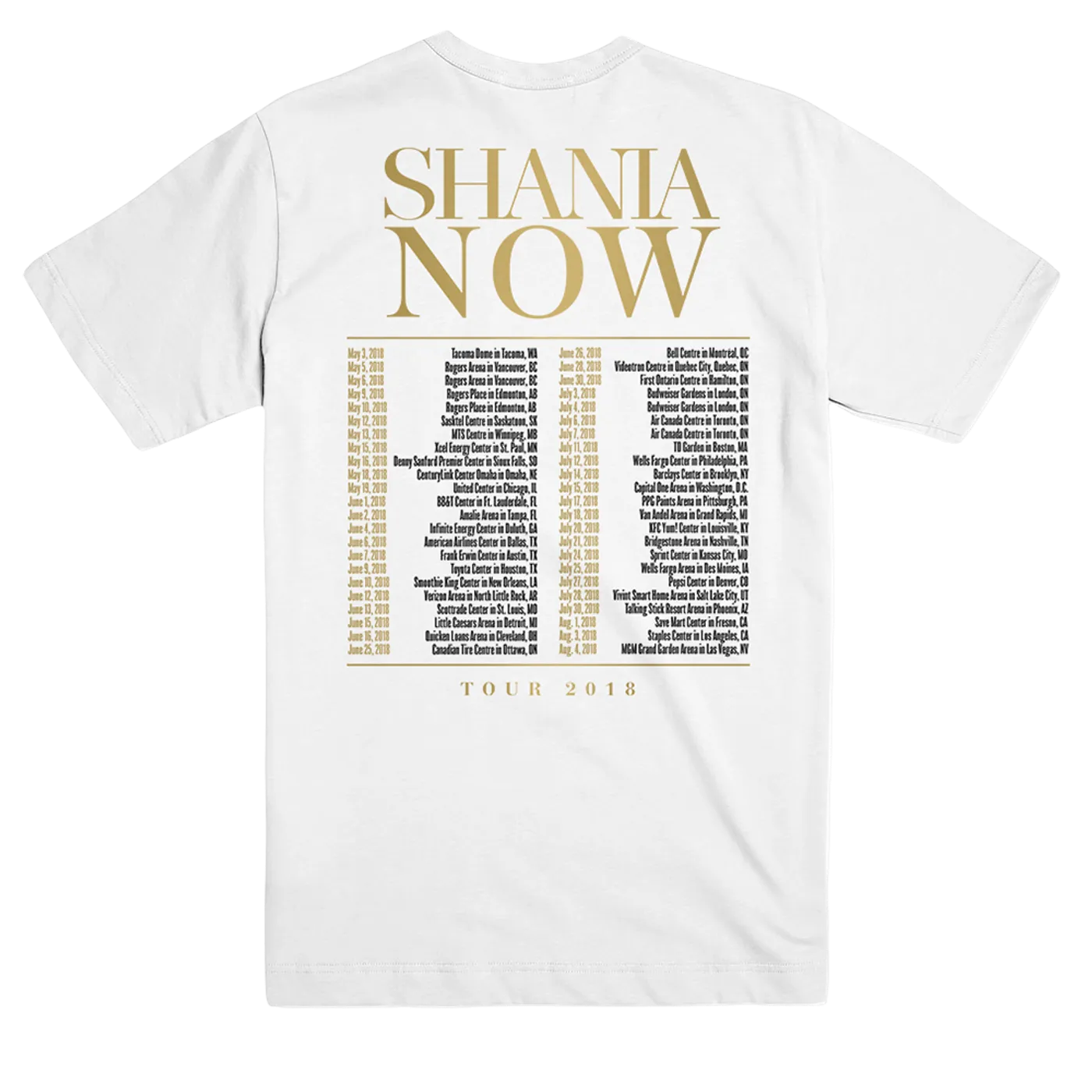 Shania Twain Now Tour Dateback Tee (White)
