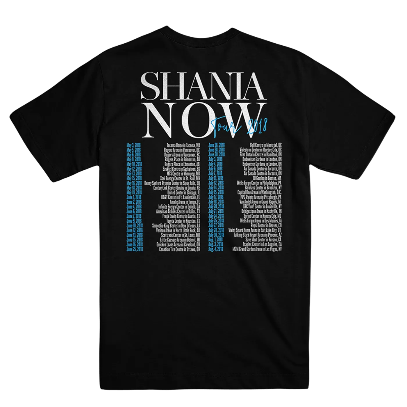 Shania Twain Now Tour Dateback Tee (Black)